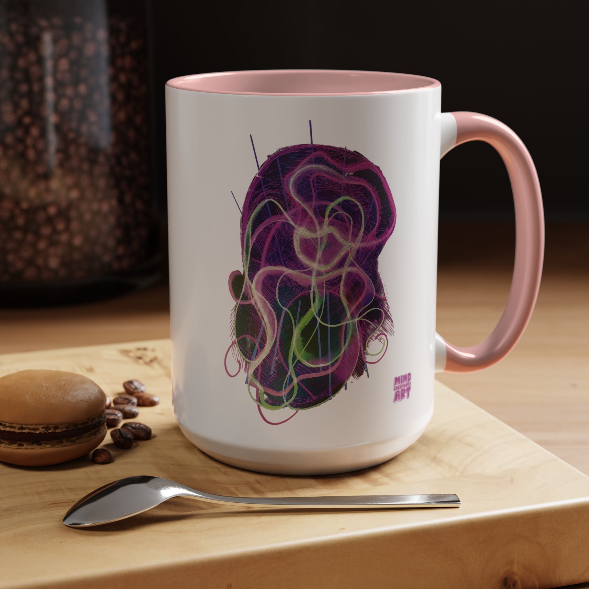 Davy Jones (Electric Purple) Accent Coffee Mug (11oz, 15oz)