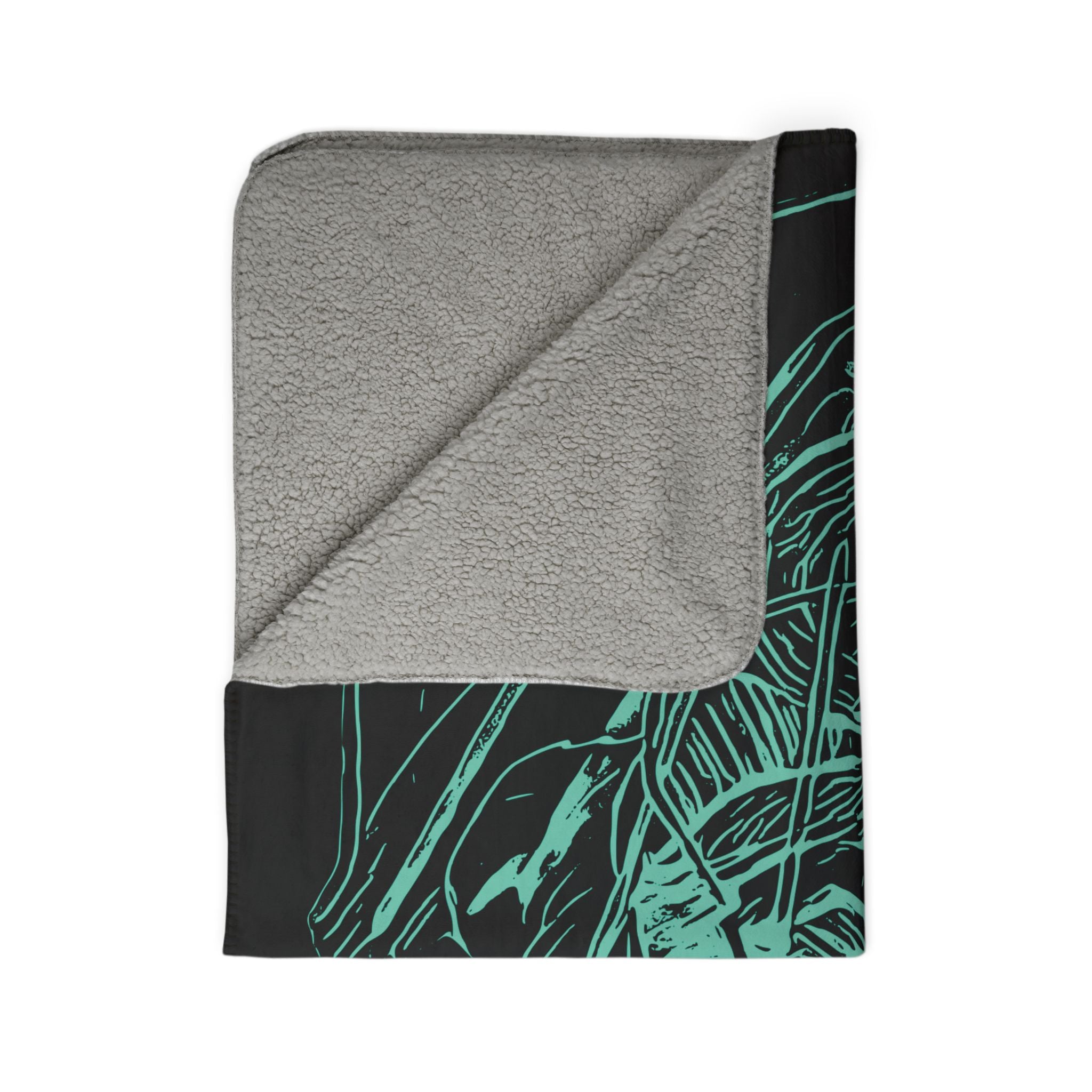 Dive Reflex (Teal) Fleece Sherpa Blanket