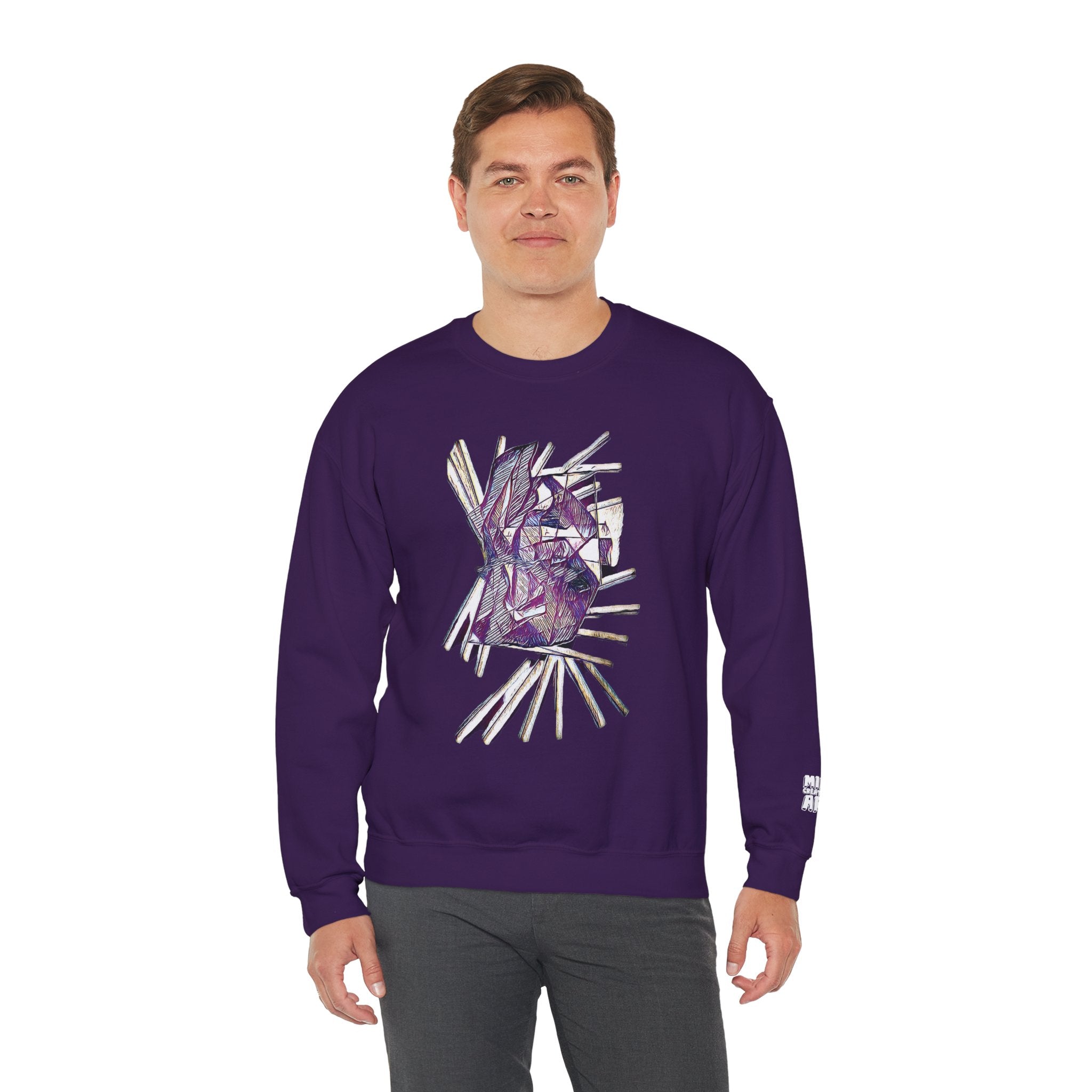 Lightspeed (Purple) Unisex Heavy Blend™ Crewneck Sweatshirt