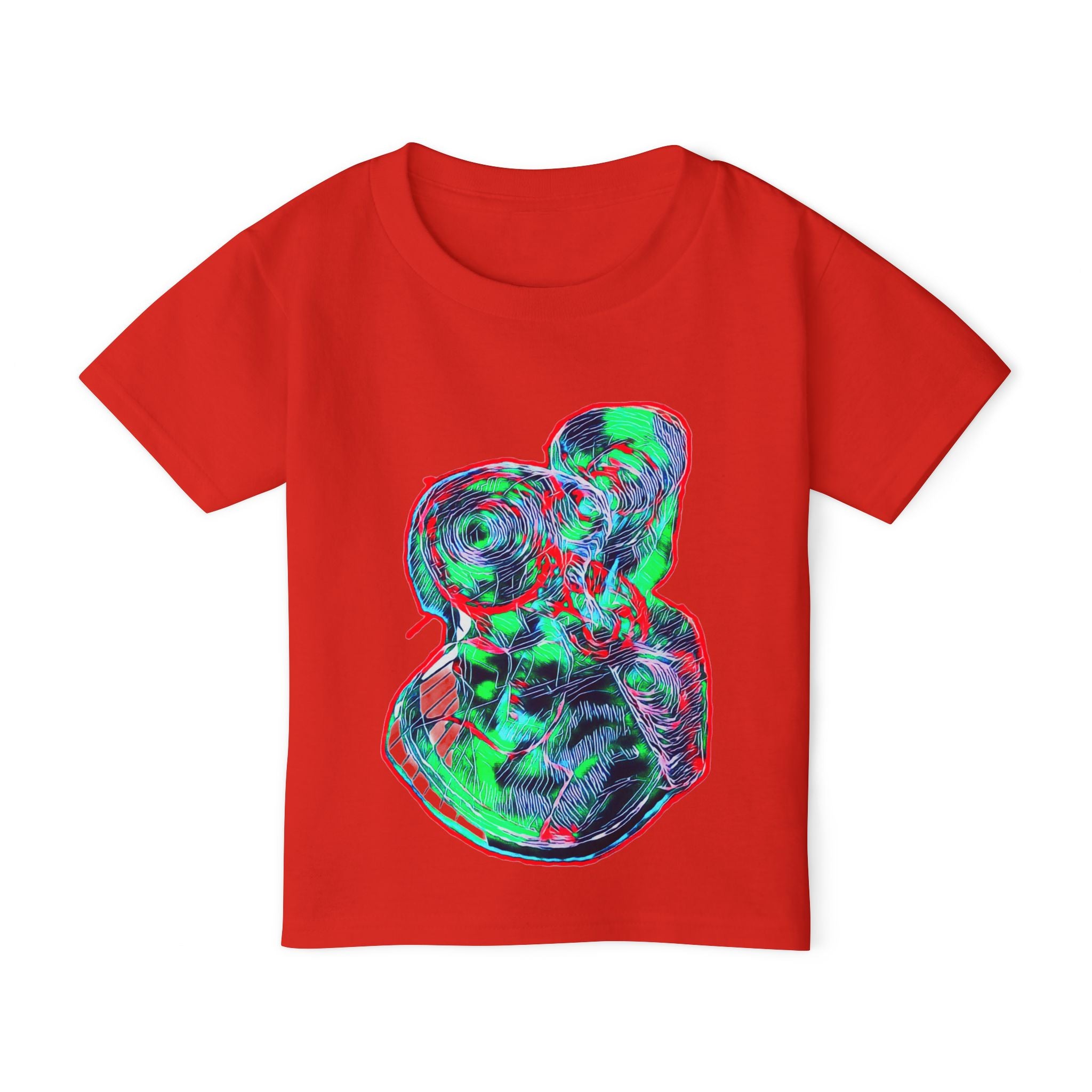 Curiosity (Green & Red) Heavy Cotton™ Toddler T-shirt