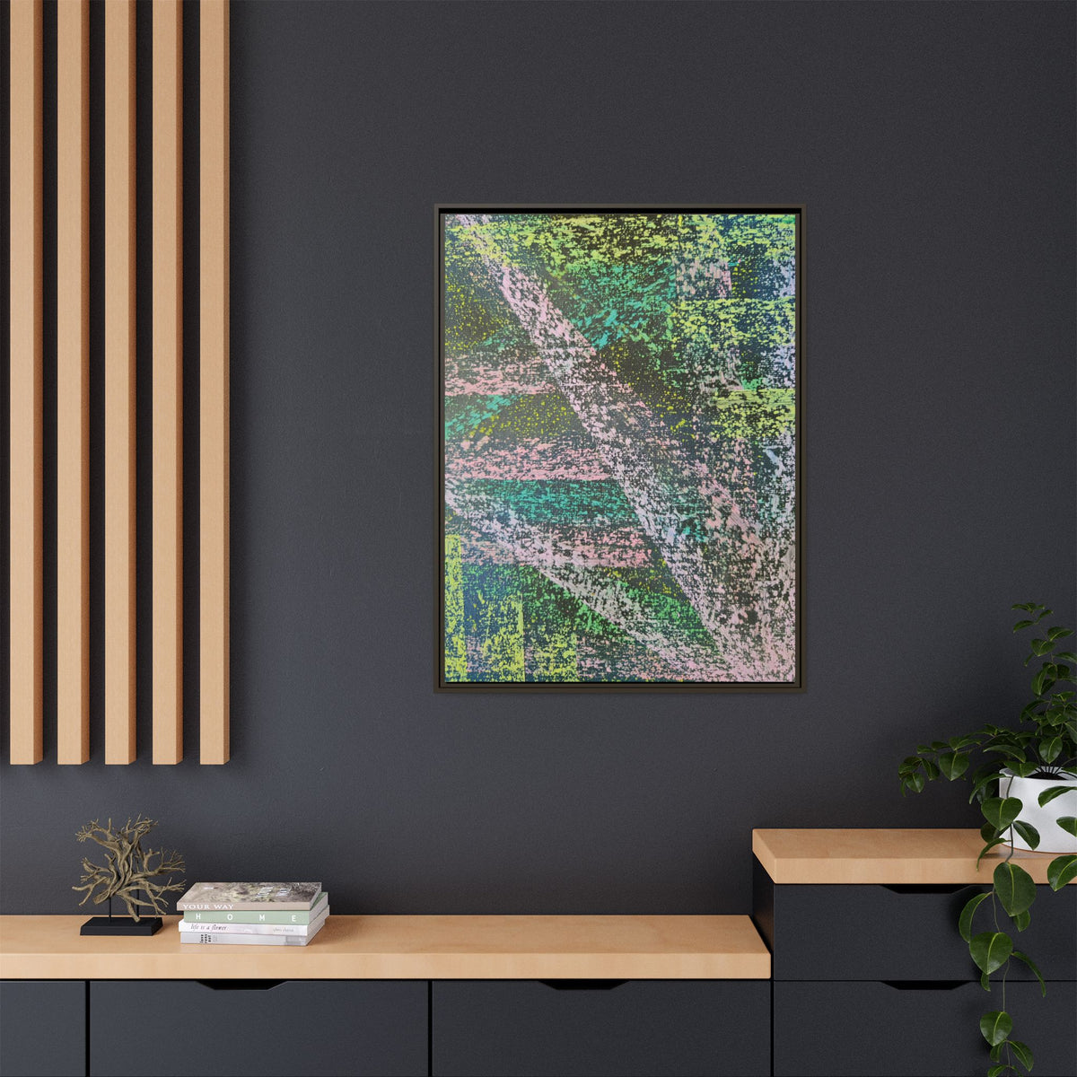 Stream Matte Canvas, Framed
