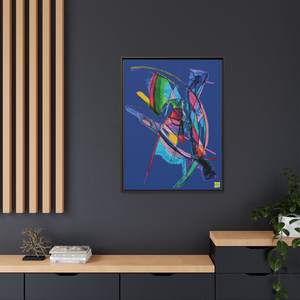 Watching (Dark Blue Background) Matte Canvas, Framed