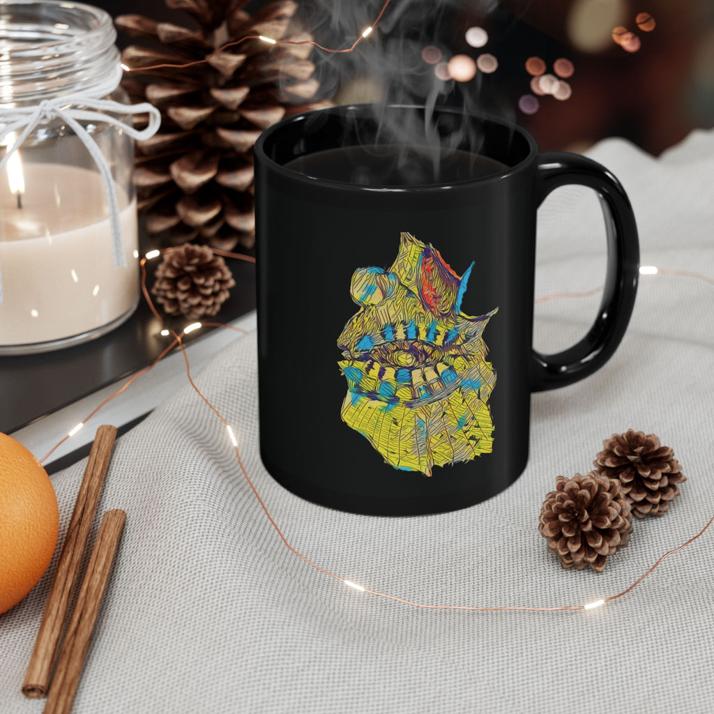 Hypnagogic (Neon) Black Ceramic Mug (11oz, 15oz)