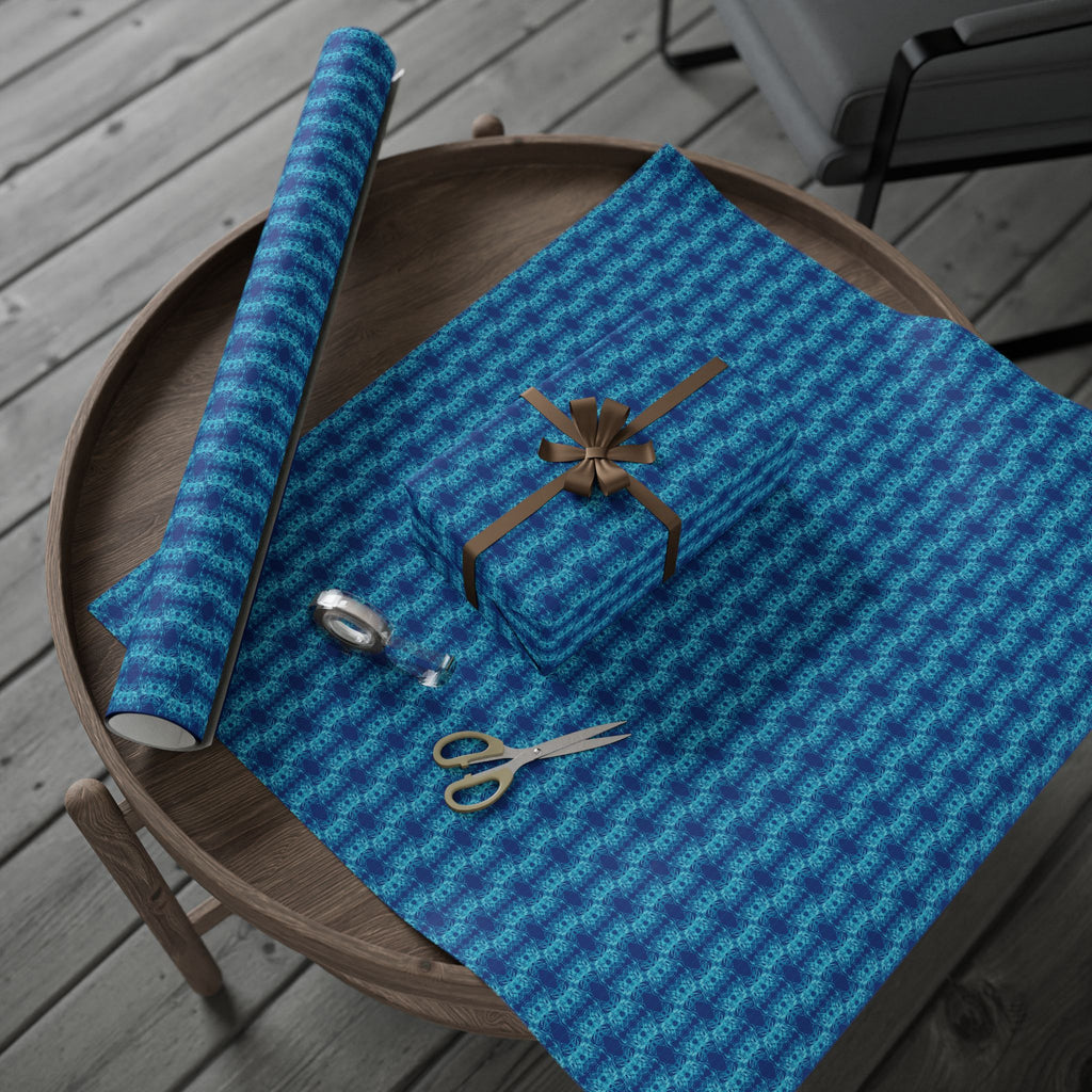 Link (Teal, Dark Blue Background) Heavy Wrapping Paper