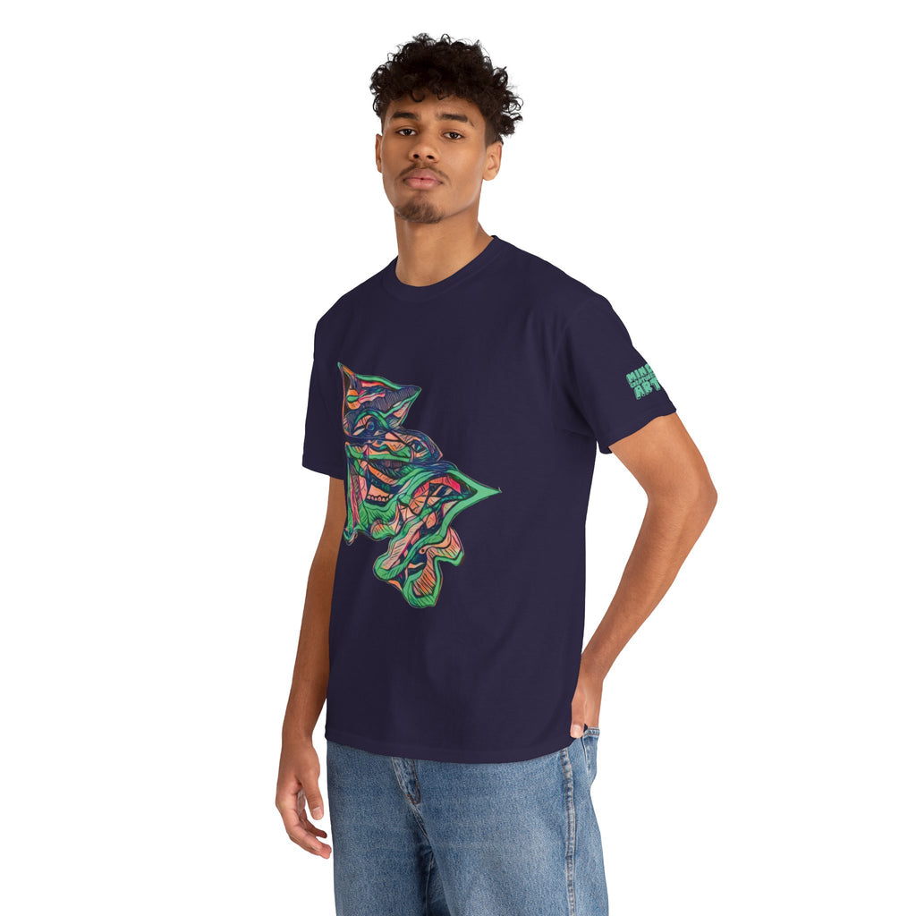 Cheshire (Pink & Seafoam) Unisex Heavy Cotton Tee