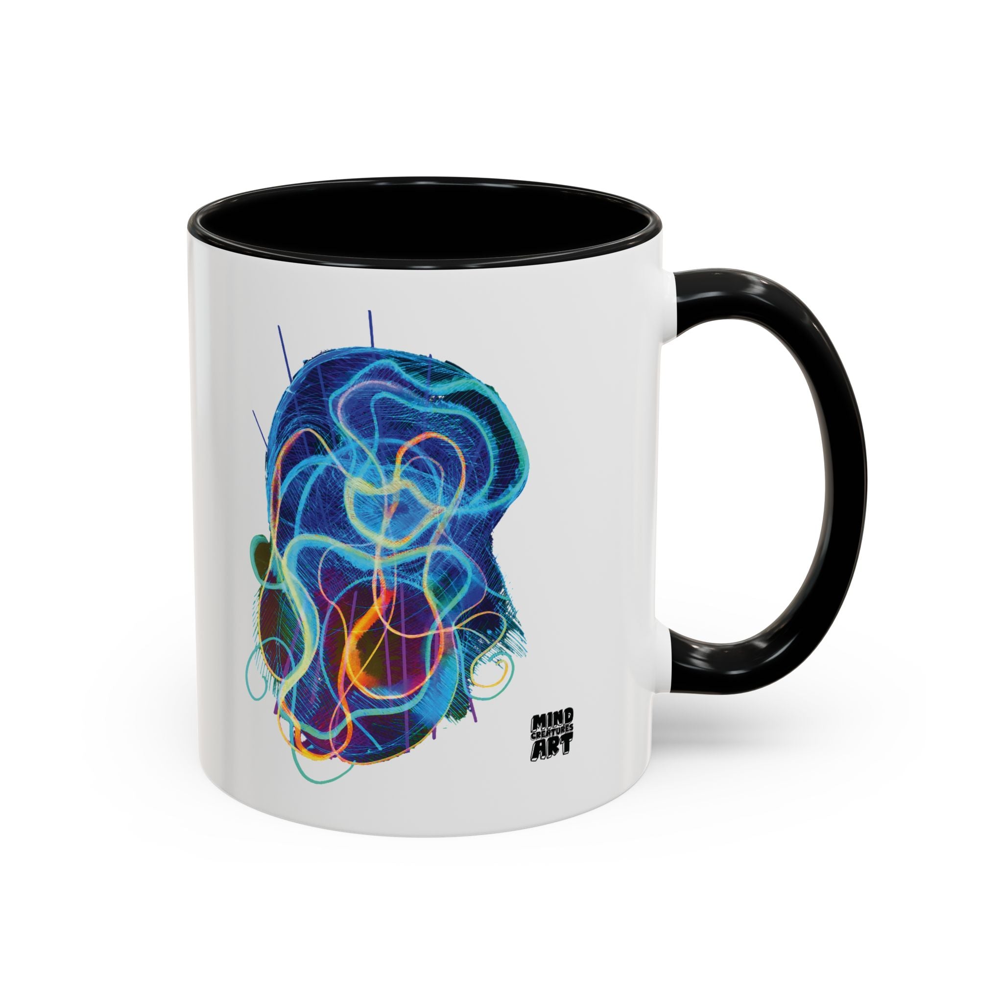 Davy Jones (Electric Blue) Accent Coffee Mug (11oz, 15oz)