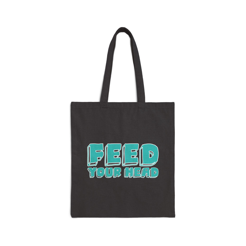 Exploration (Blur, White & Teal) Cotton Canvas Tote Bag