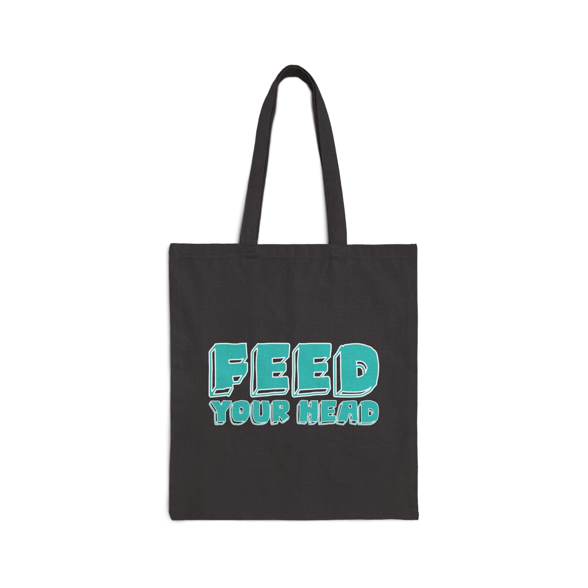 Exploration (Blur, White & Teal) Cotton Canvas Tote Bag