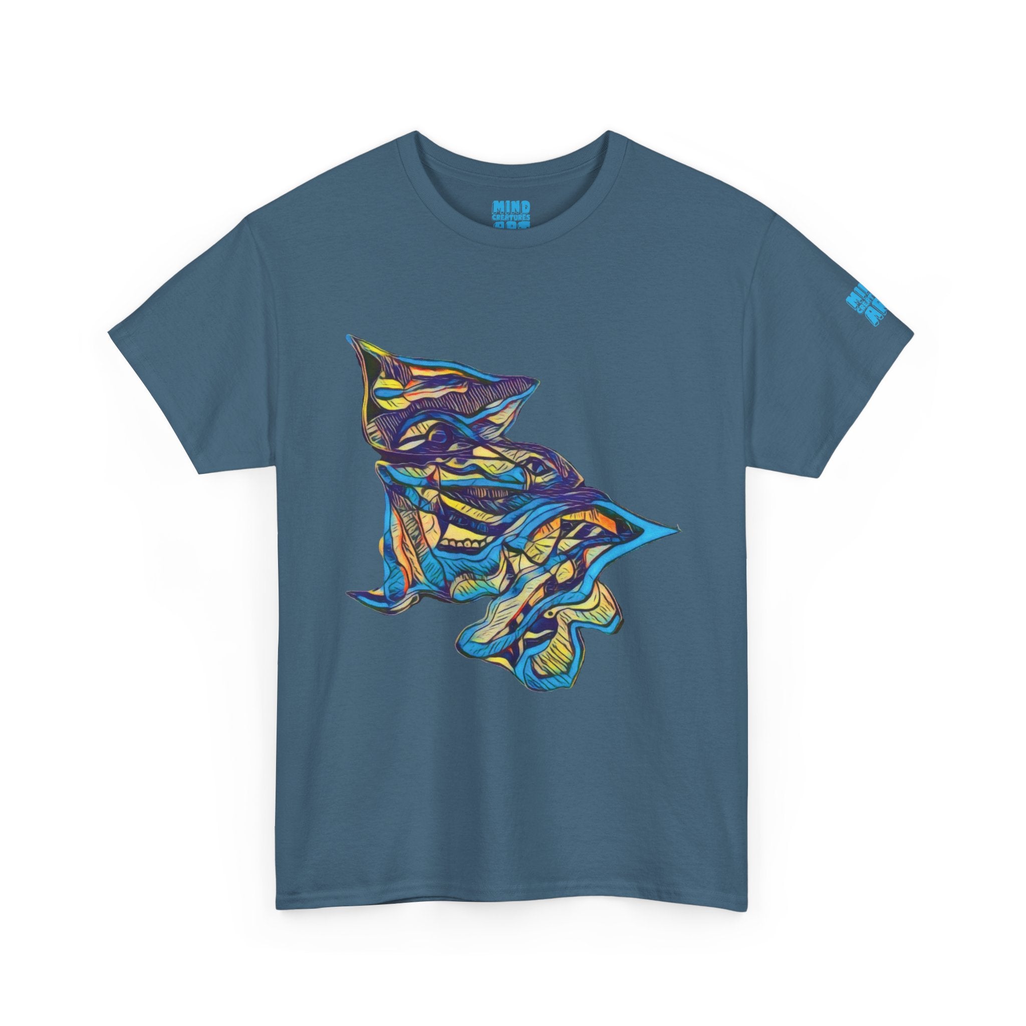 Cheshire (Blue & Yellow) Unisex Heavy Cotton Tee
