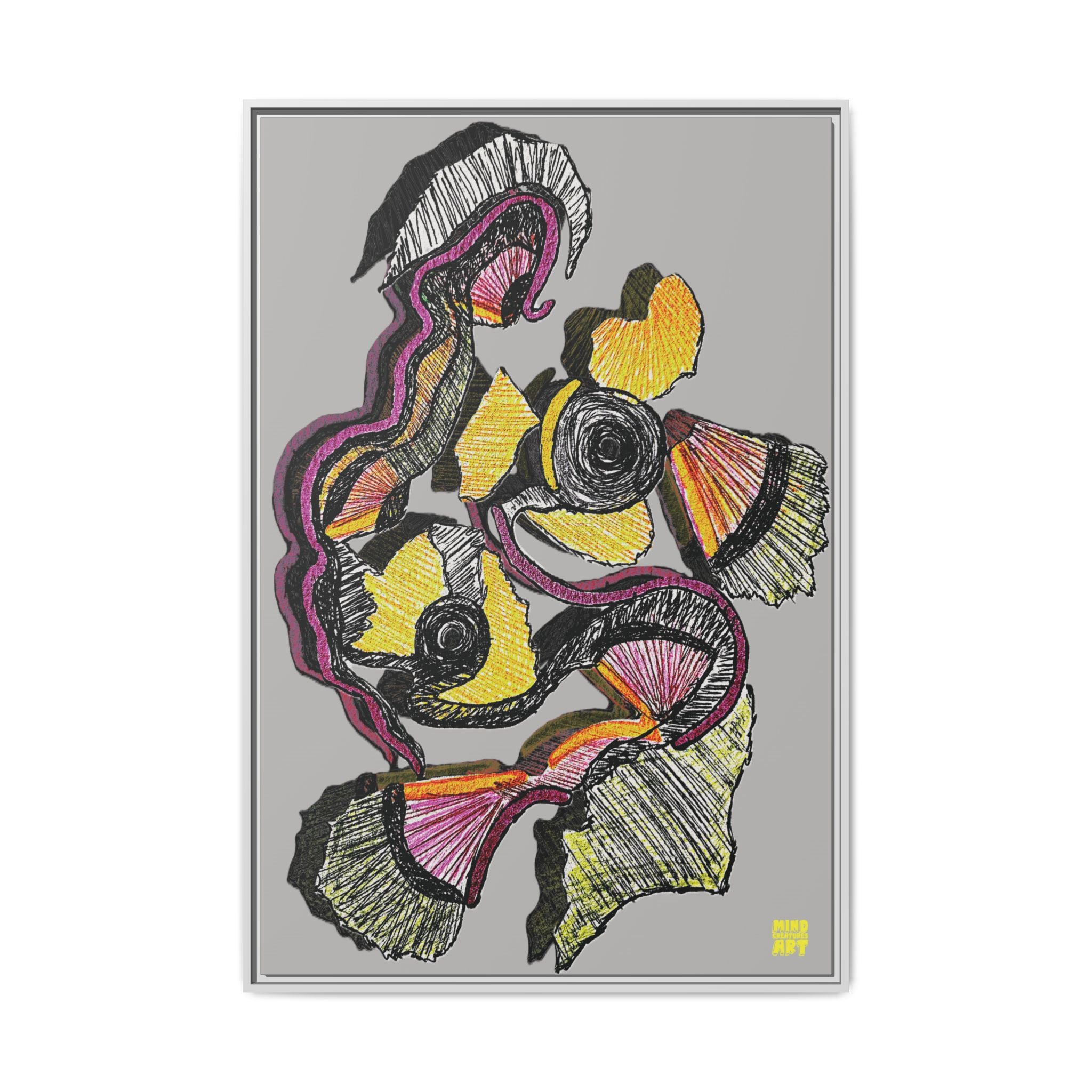 Crimson Teacher (Light Gray Background) Matte Canvas, Framed