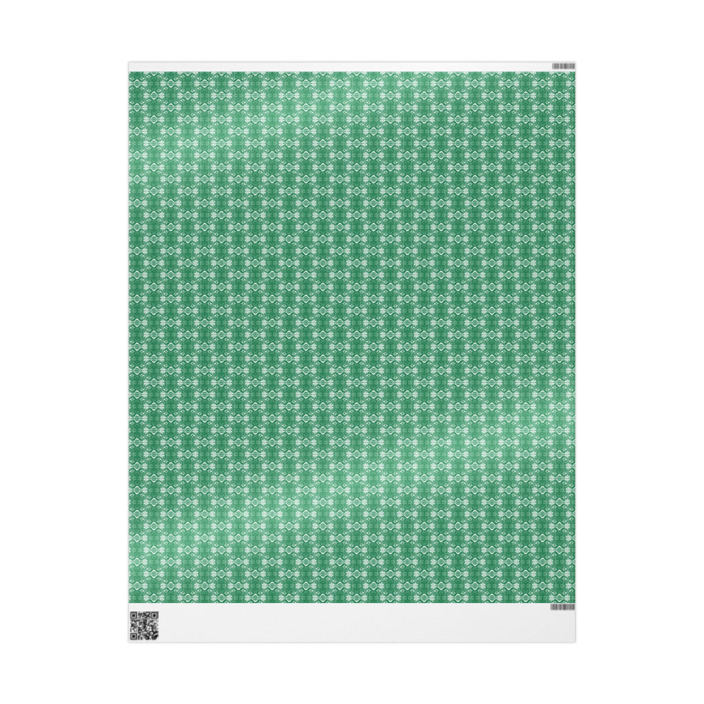 Love (White, Green Background) Heavy Wrapping Paper