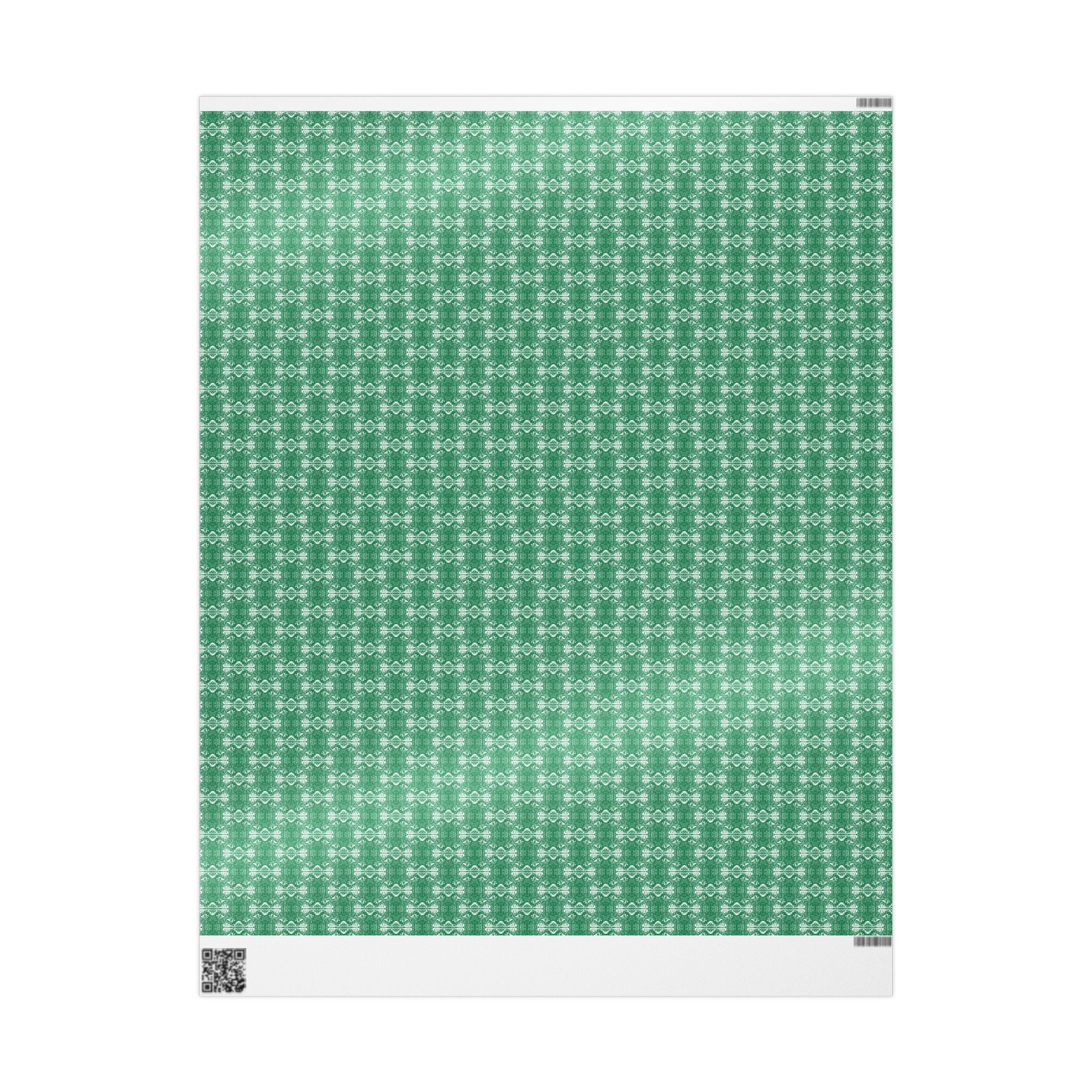 Love (White, Green Background) Heavy Wrapping Paper