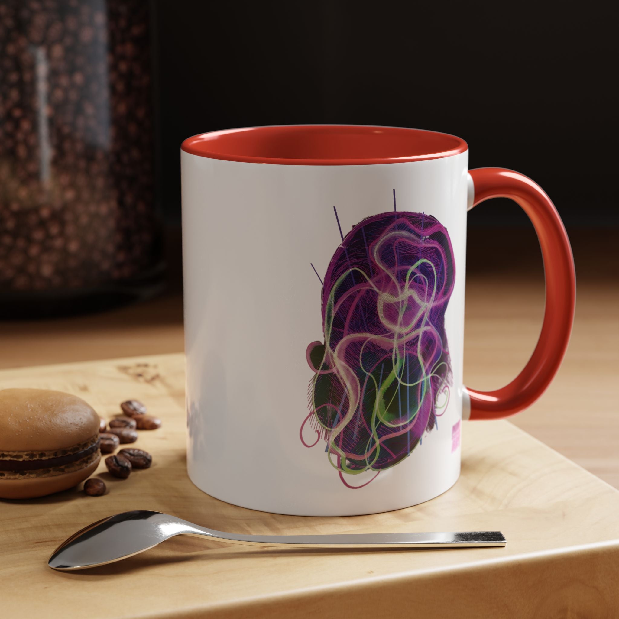 Davy Jones (Electric Purple) Accent Coffee Mug (11oz, 15oz)