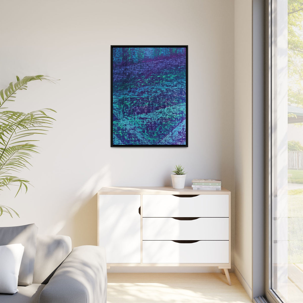 Lagoon Matte Canvas, Framed