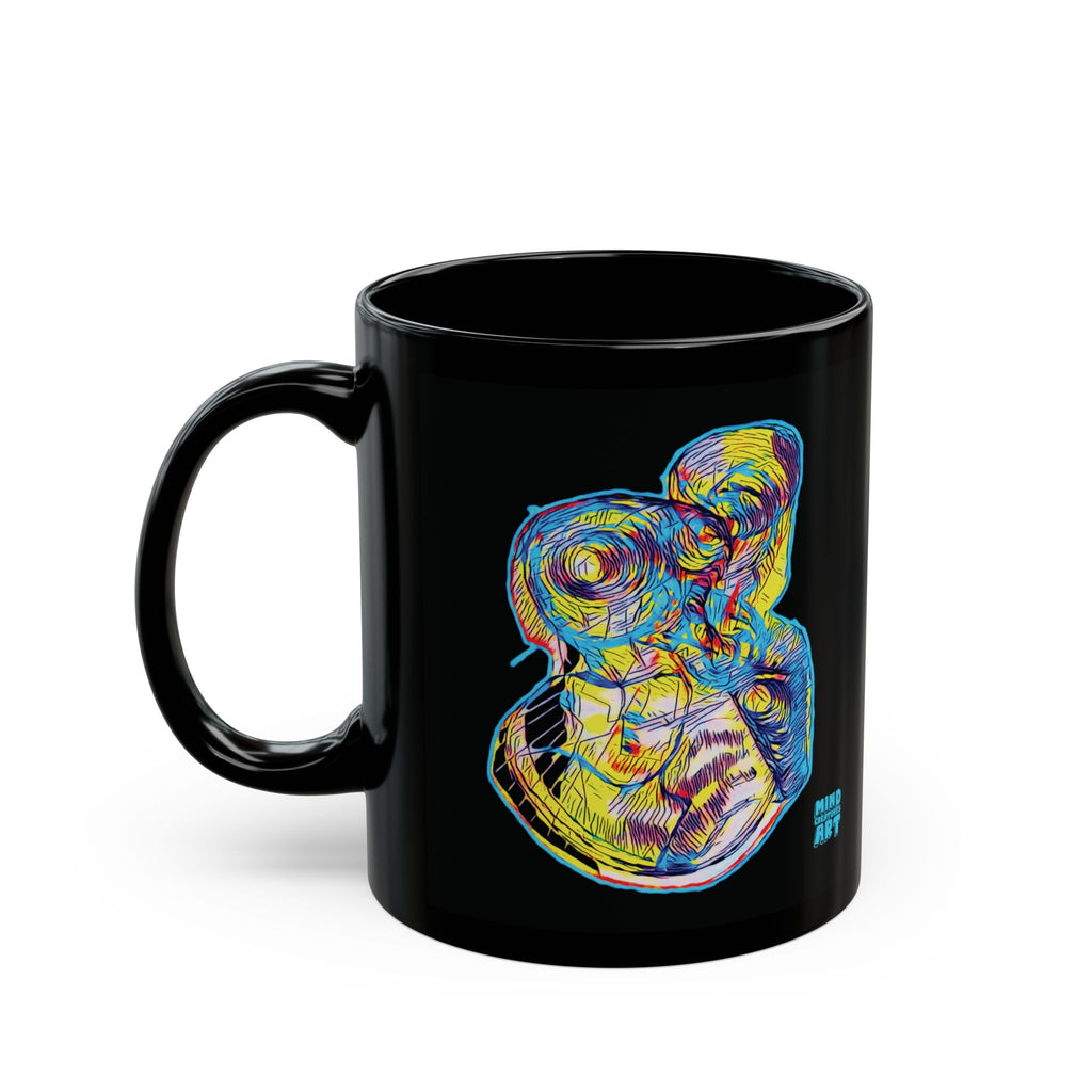 Curiosity (Neon) Black Ceramic Mug (11oz, 15oz)