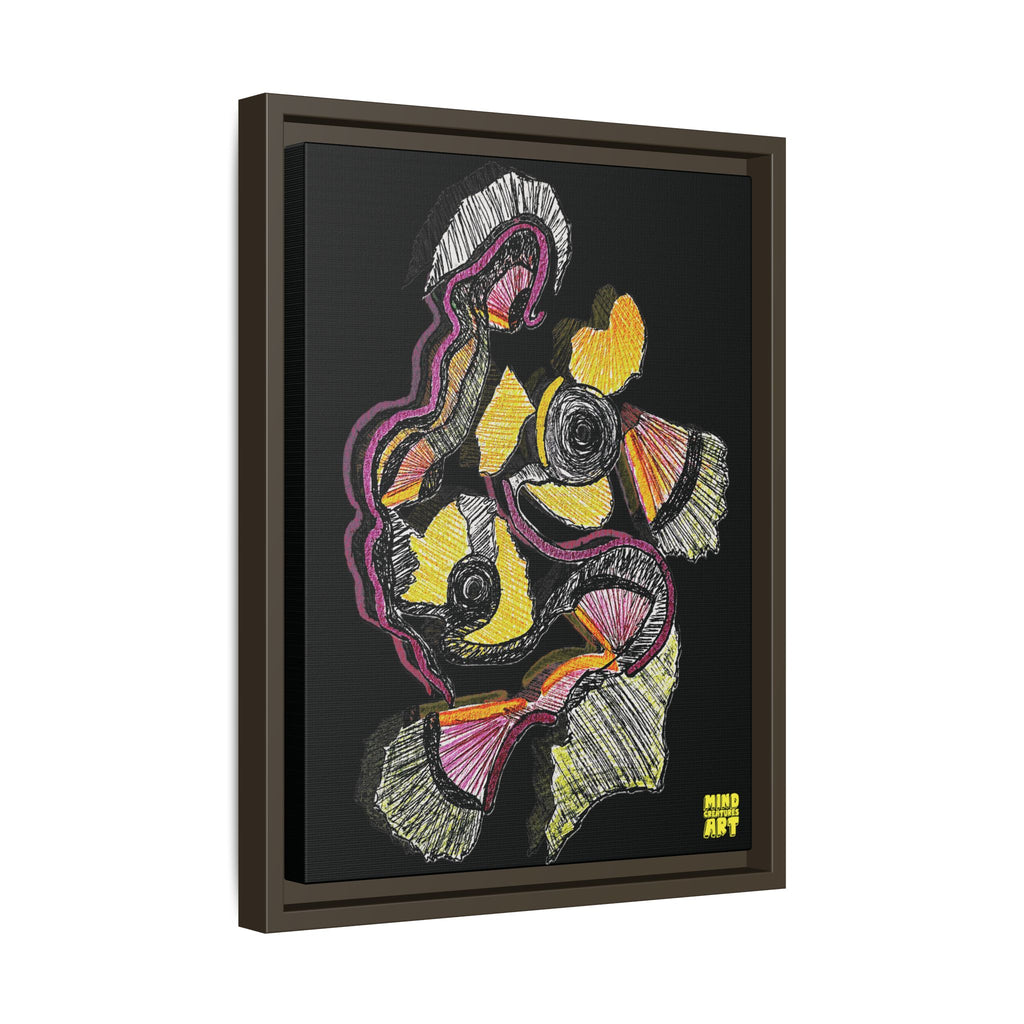 Crimson Teacher (Black Background) Matte Canvas, Framed