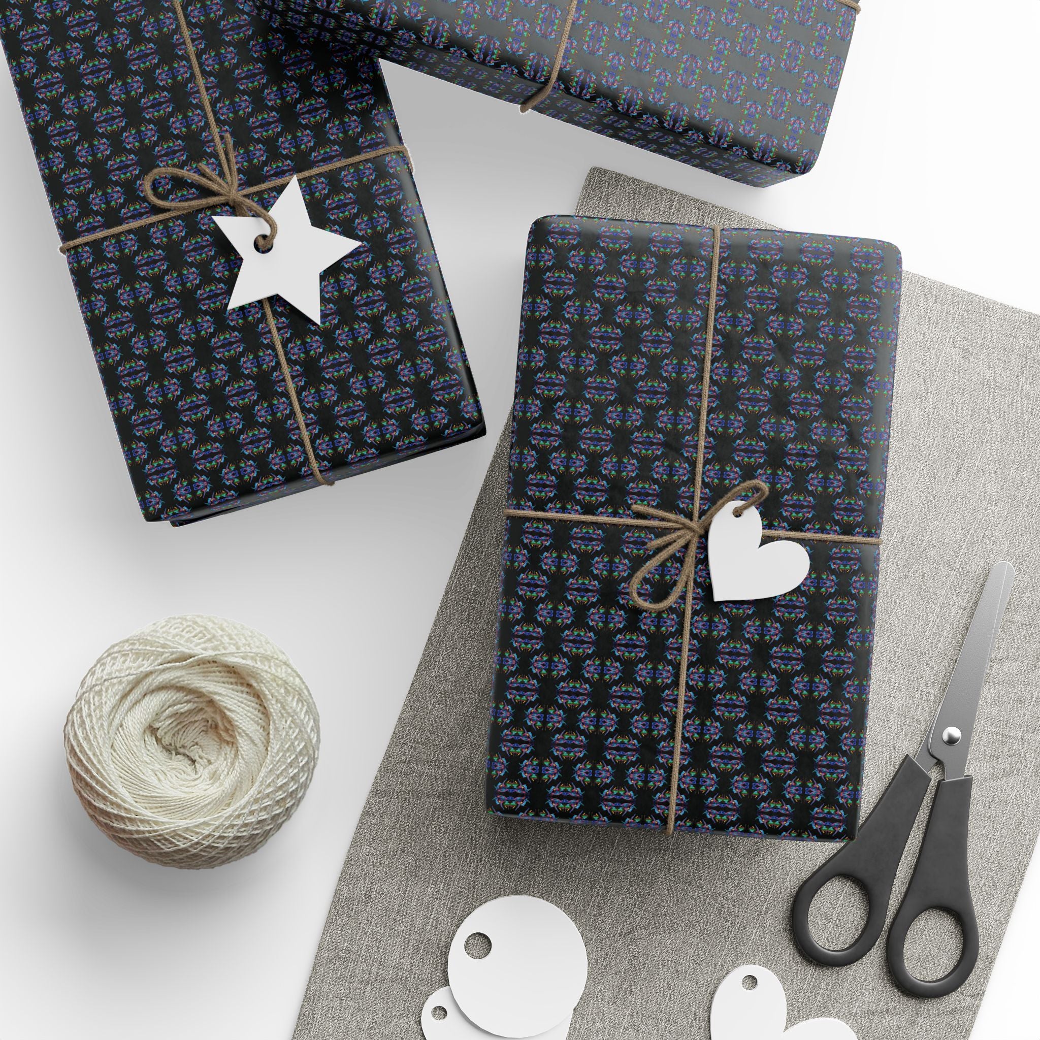 Watching (Mirror, Black Background) Heavy Wrapping Paper