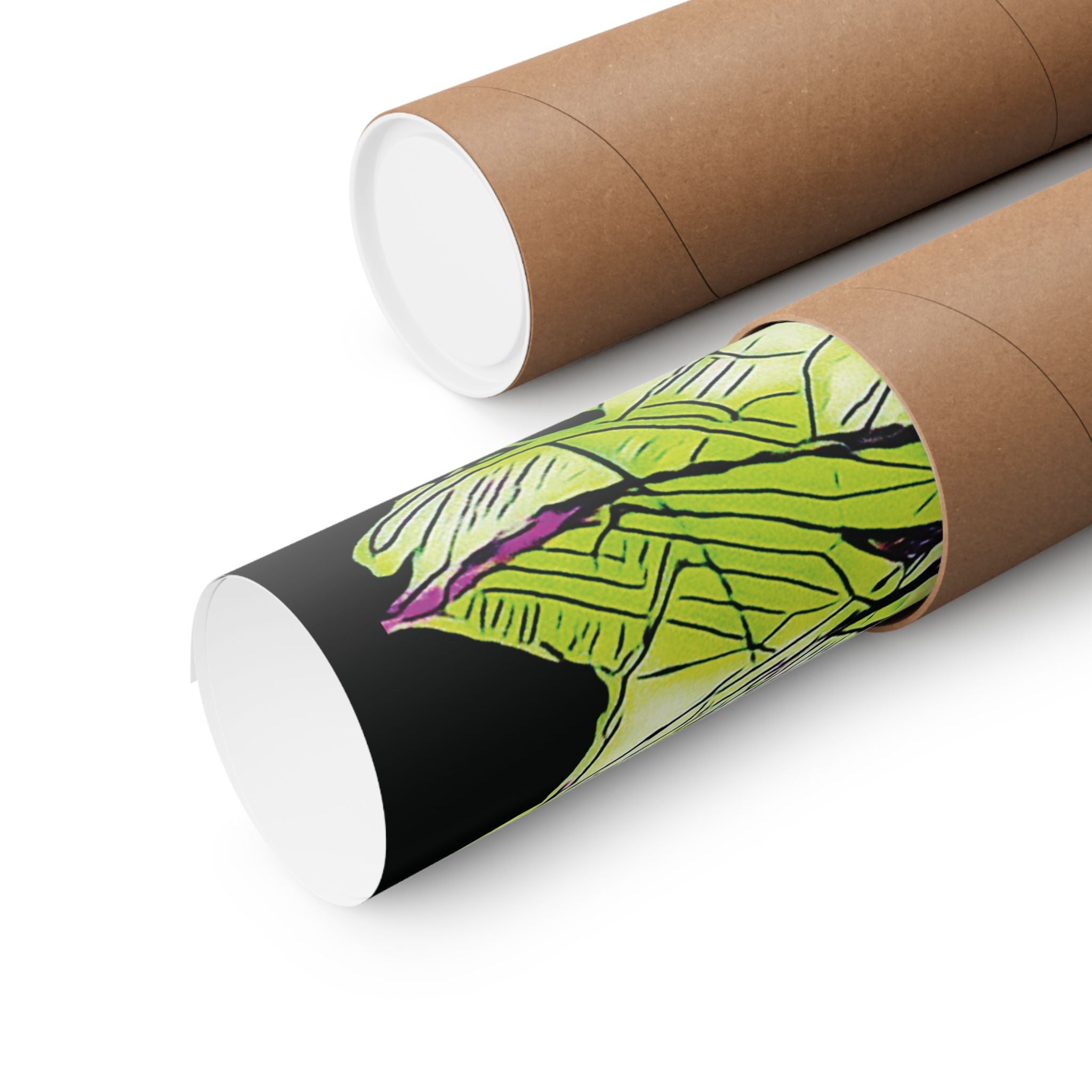 Dive Reflex (Lime, Black Background) Matte Poster