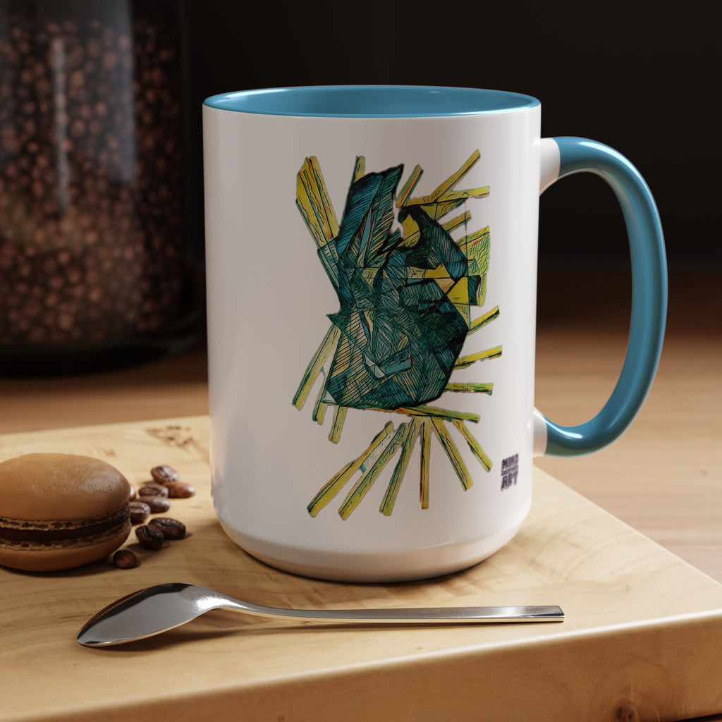 Lightspeed (Teal) Accent Coffee Mug (11oz, 15oz)