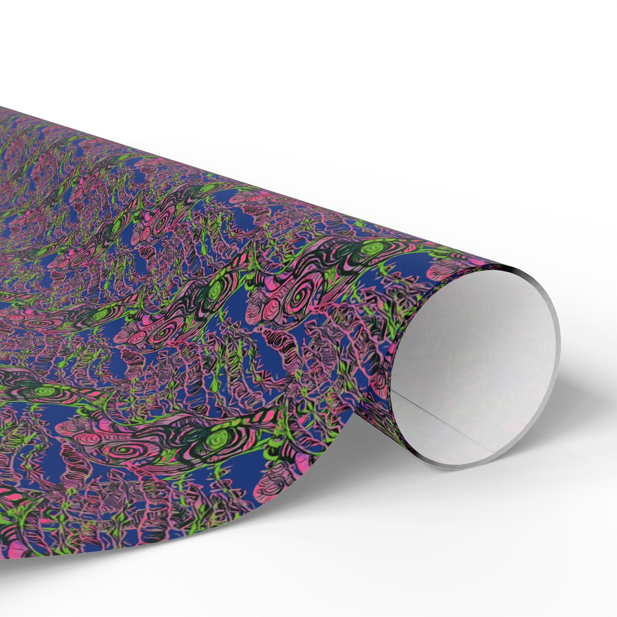Vessel (Neon, Blue Background) Heavy Wrapping Paper