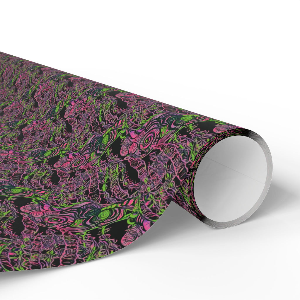 Vessel (Neon, Black Background) Heavy Wrapping Paper