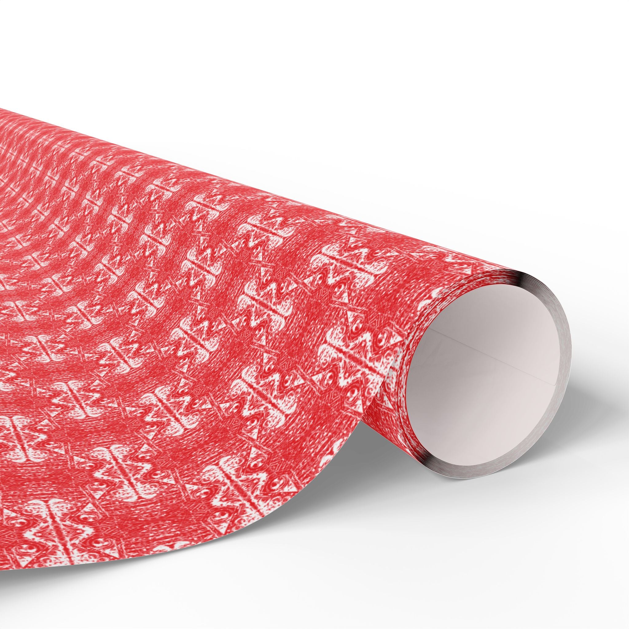Love (White, Red Background) Heavy Wrapping Paper