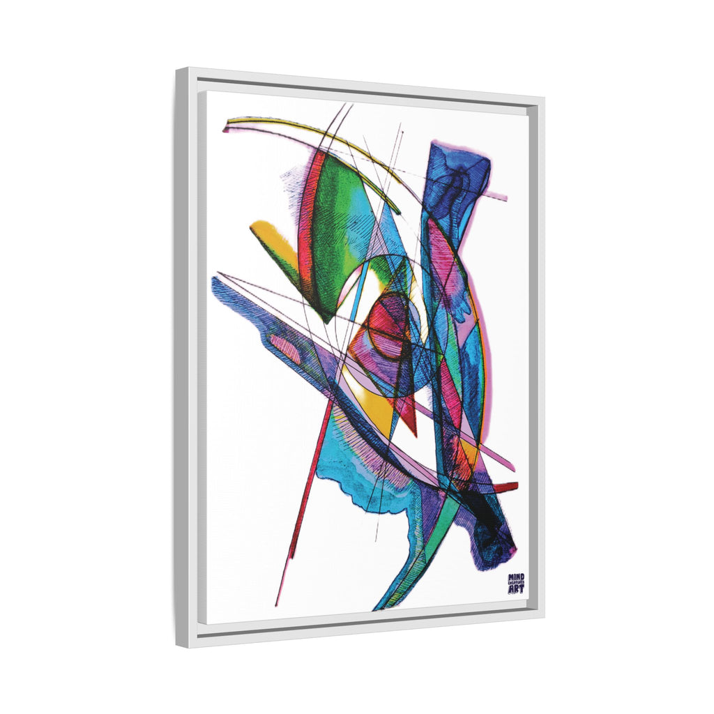 Watching (White Background) Matte Canvas, Framed