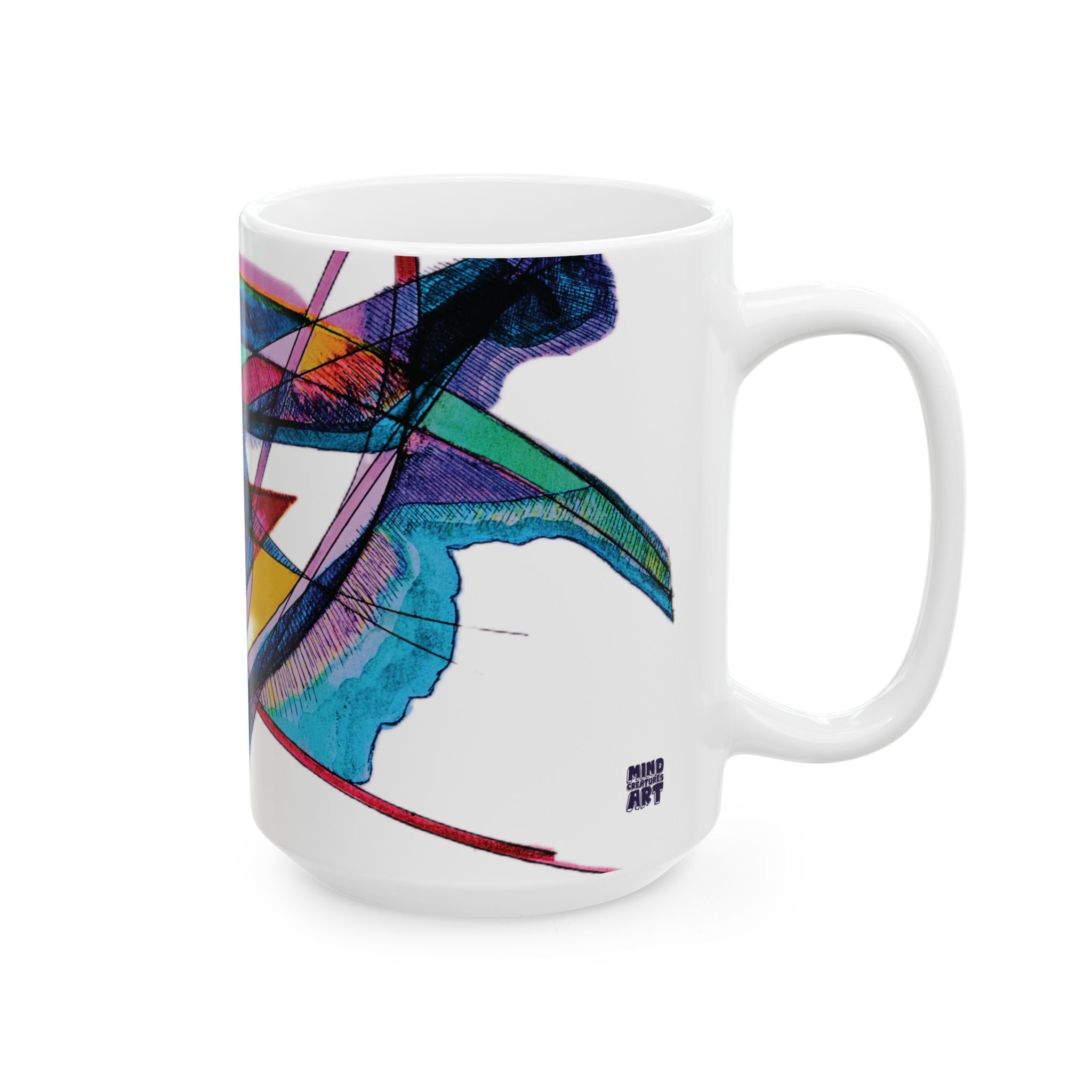 Watching White Ceramic Mug, (11oz, 15oz)