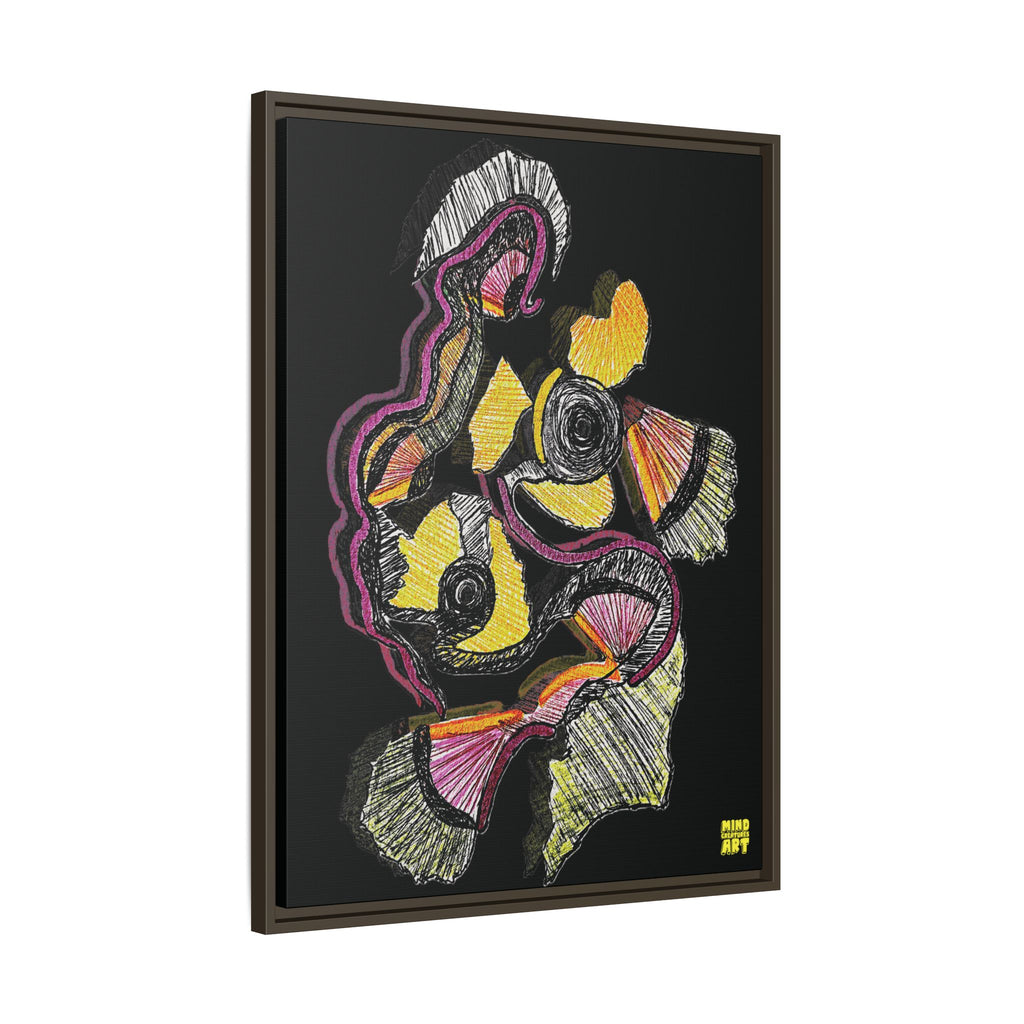 Crimson Teacher (Black Background) Matte Canvas, Framed