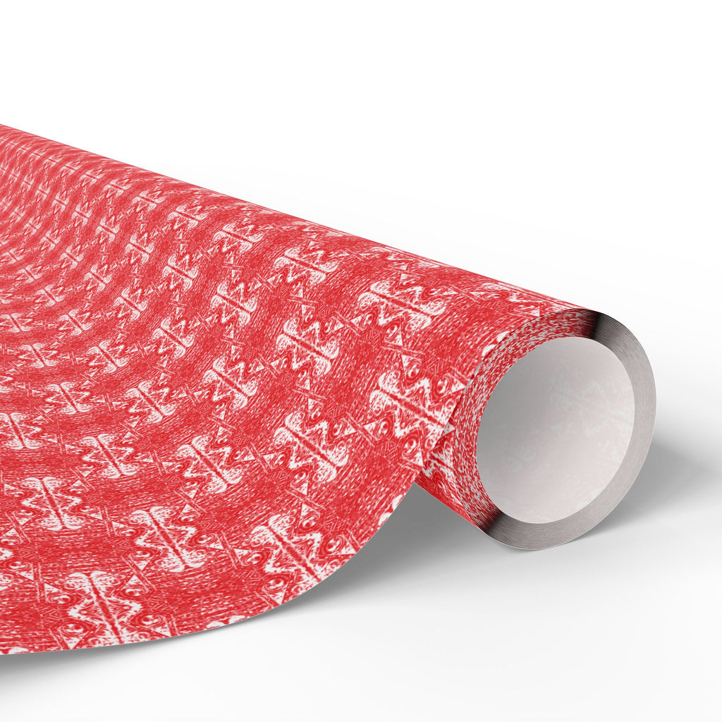 Love (White, Red Background) Heavy Wrapping Paper