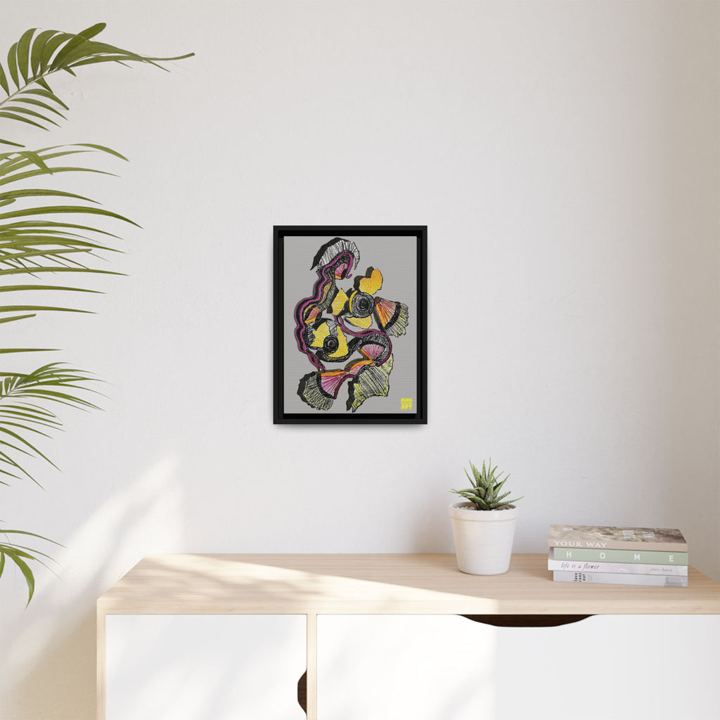 Crimson Teacher (Light Gray Background) Matte Canvas, Framed