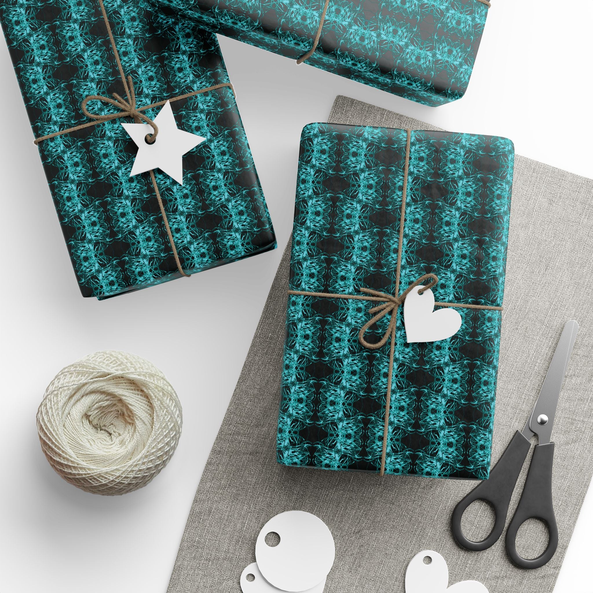 Link (Teal) Heavy Wrapping Paper