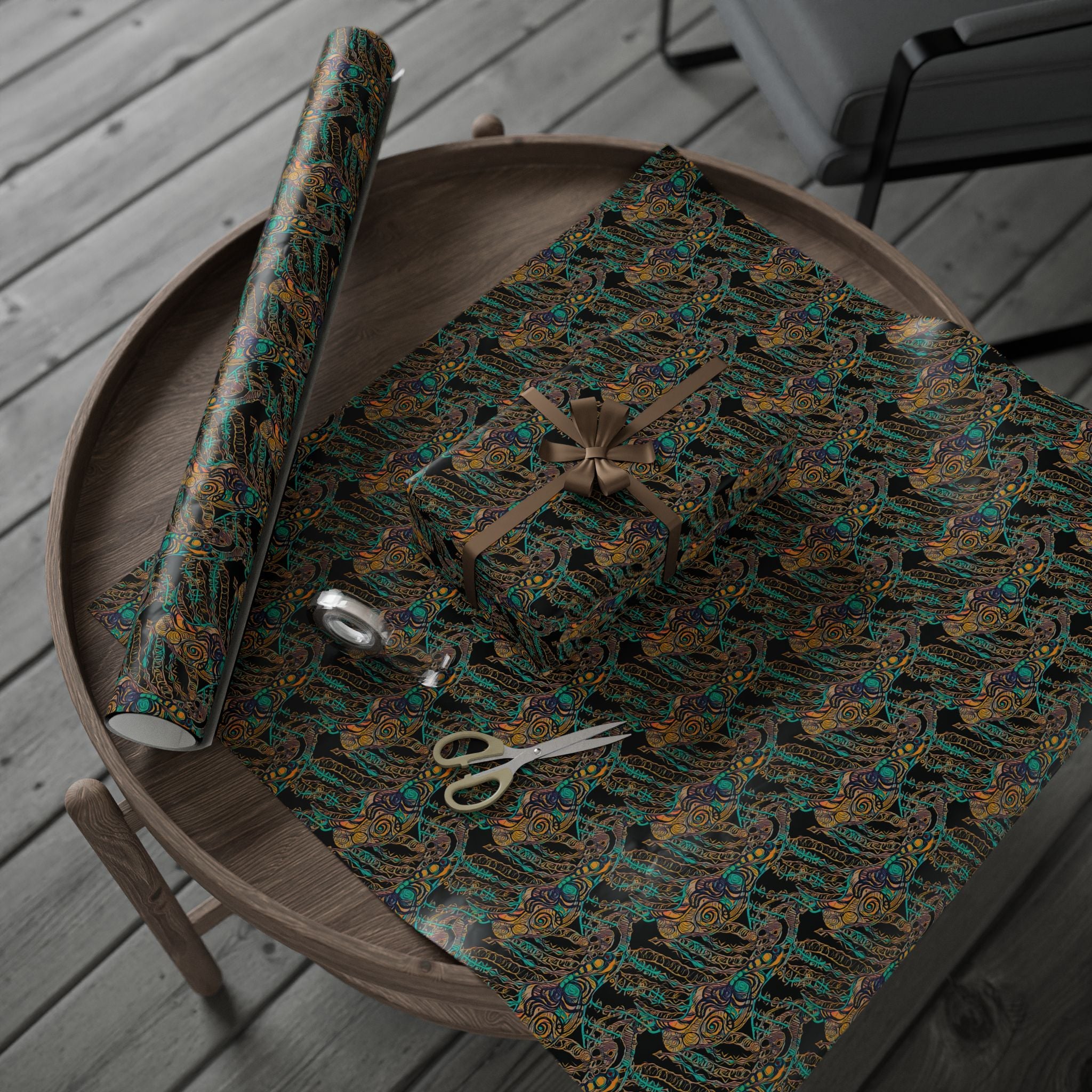 Vessel (Black Background) Heavy Wrapping Paper