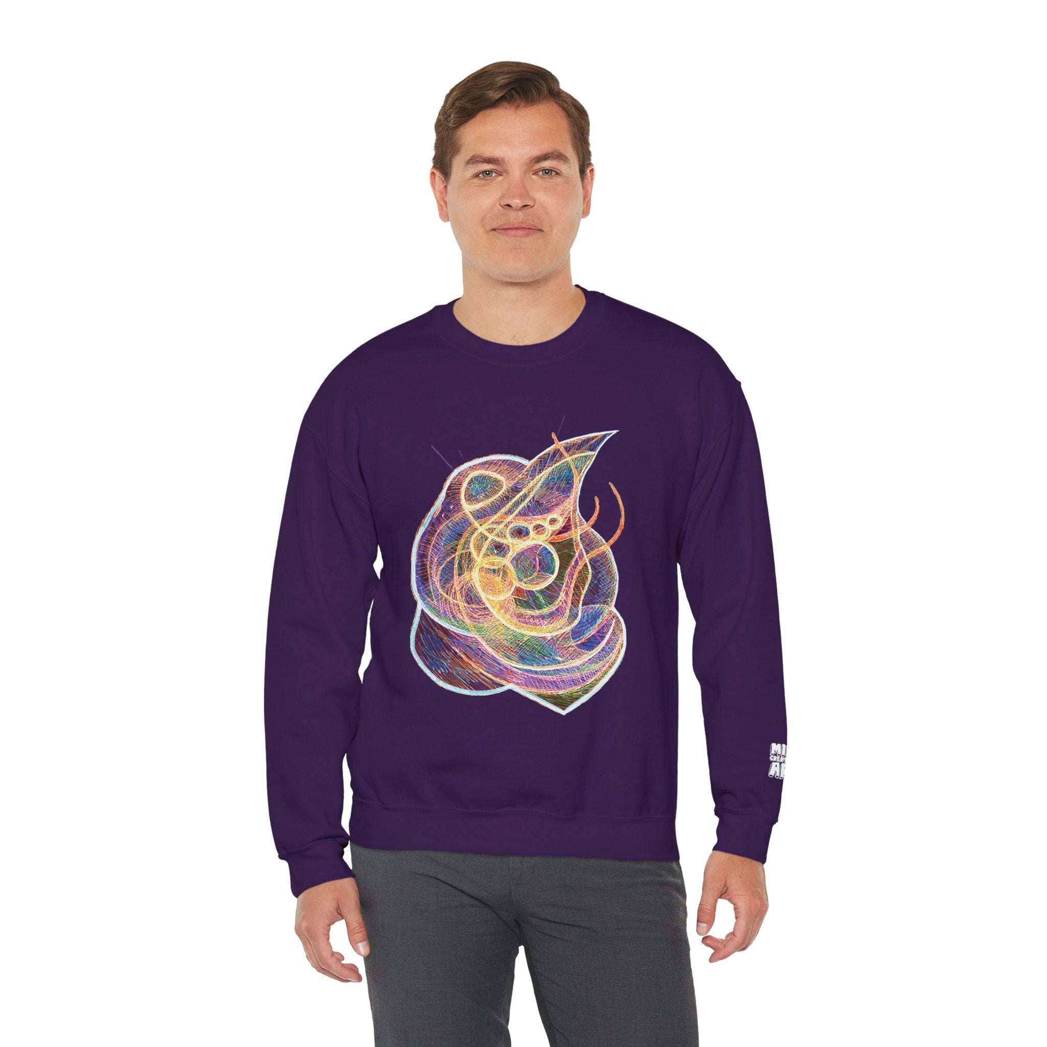 Renewal (Electric Yellow & Purple) Unisex Heavy Blend™ Crewneck Sweatshirt