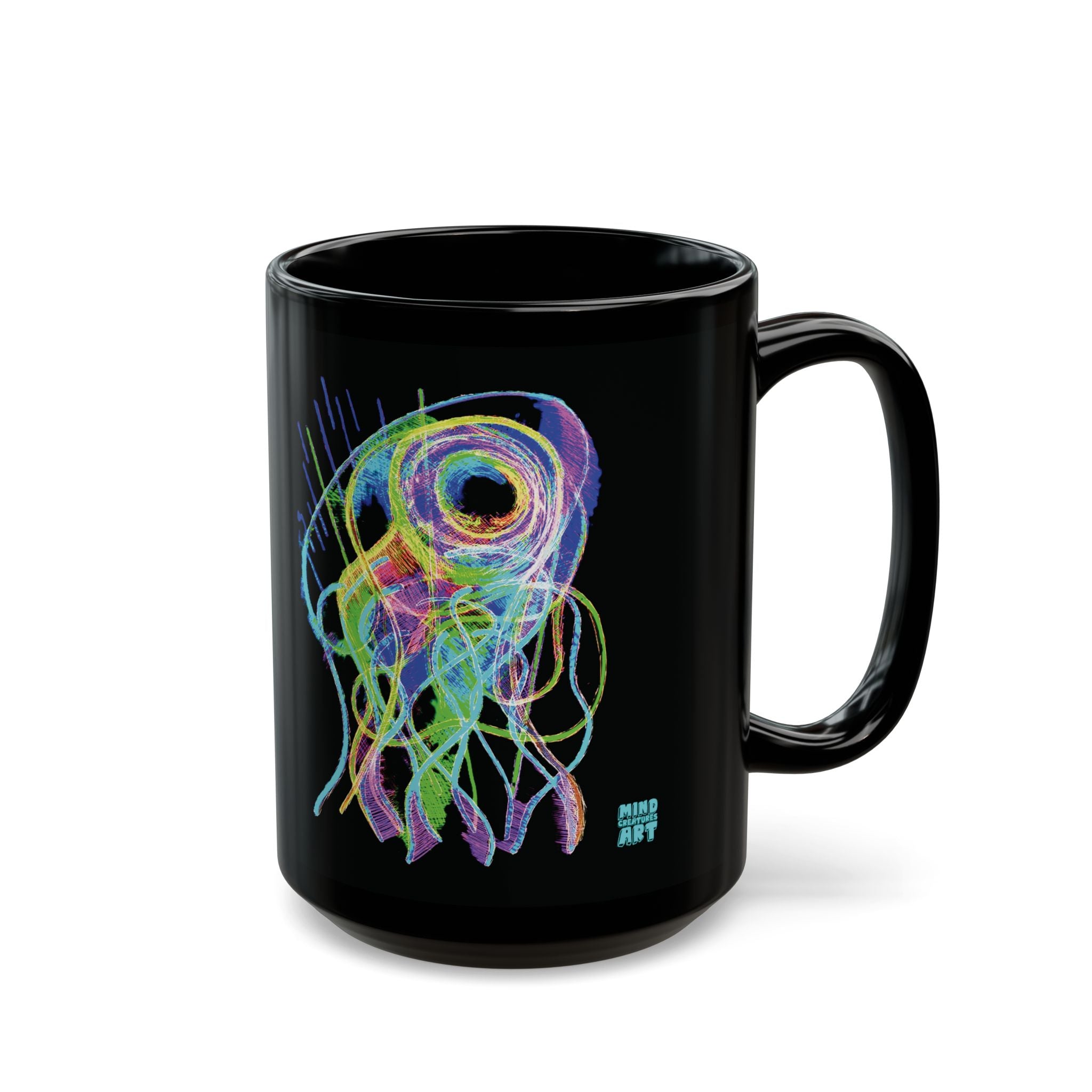 Jelly Jam (Neon) Black Ceramic Mug (11oz, 15oz)