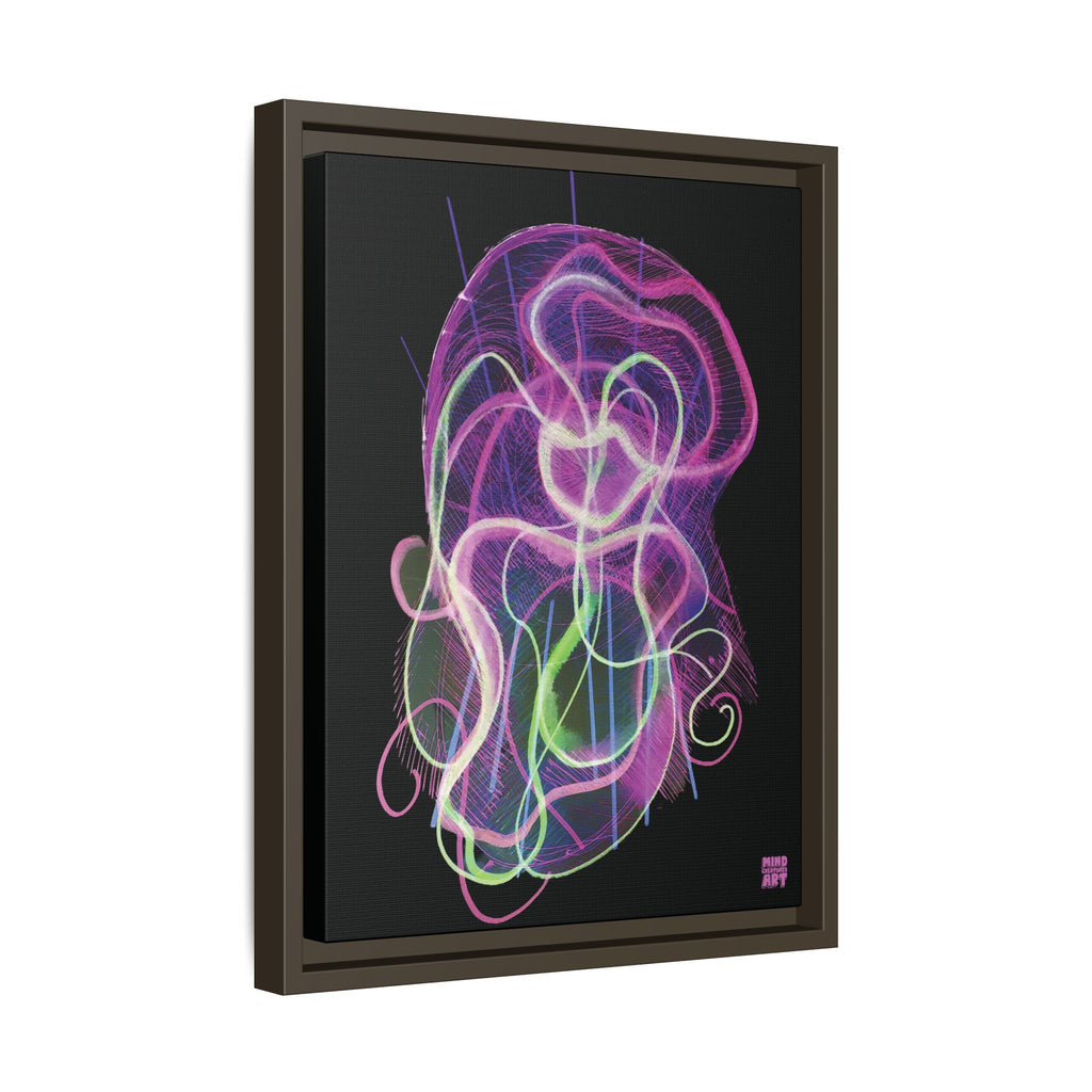 Davy Jones (Electric Pink, Black Background) Matte Canvas, Framed
