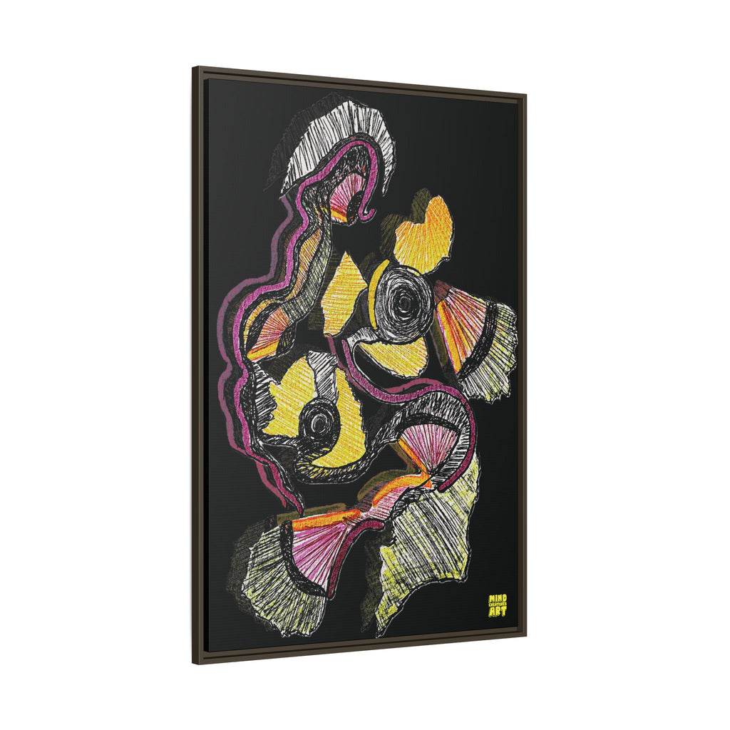 Crimson Teacher (Black Background) Matte Canvas, Framed