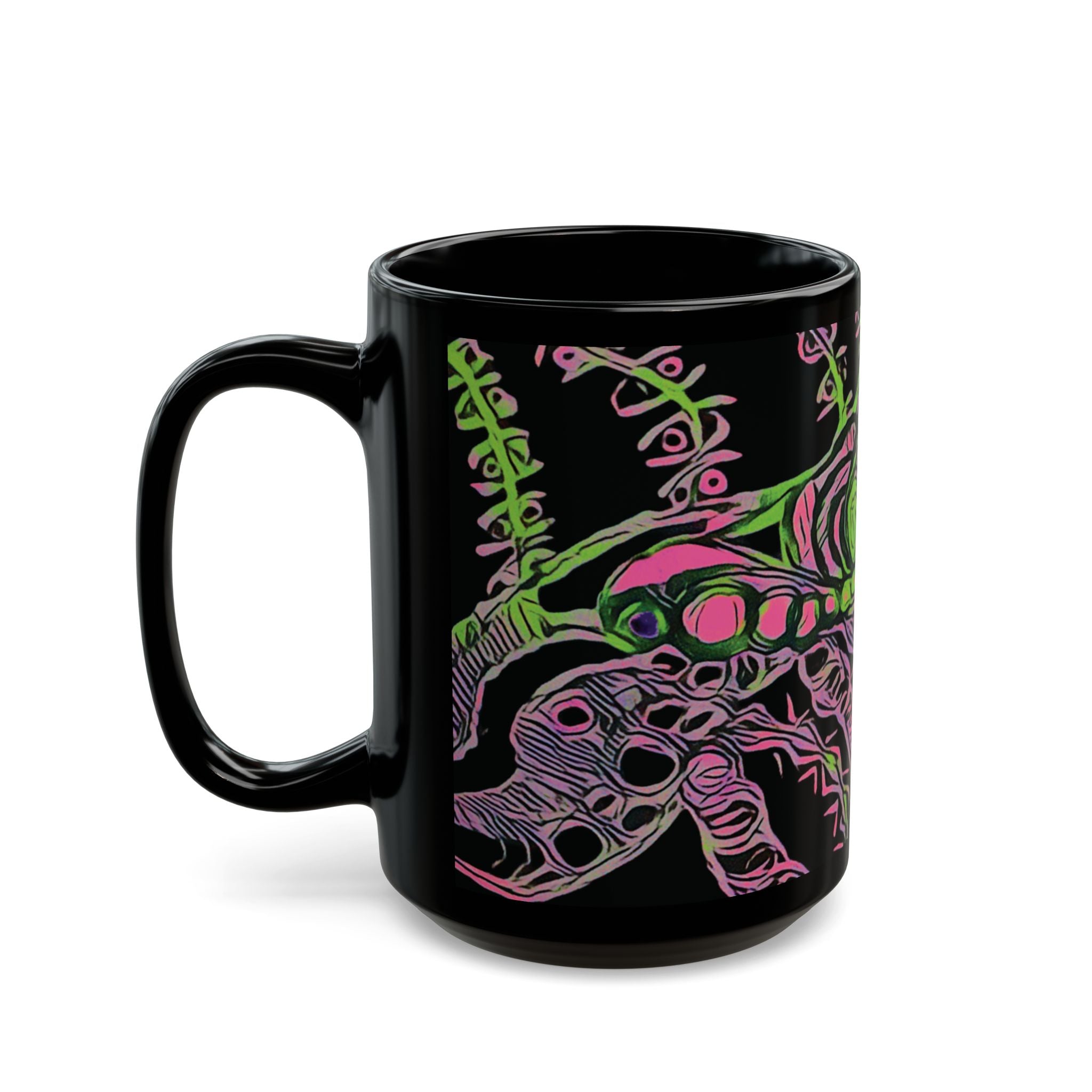 Vessel (Neon) Black Ceramic Mug (11oz, 15oz)