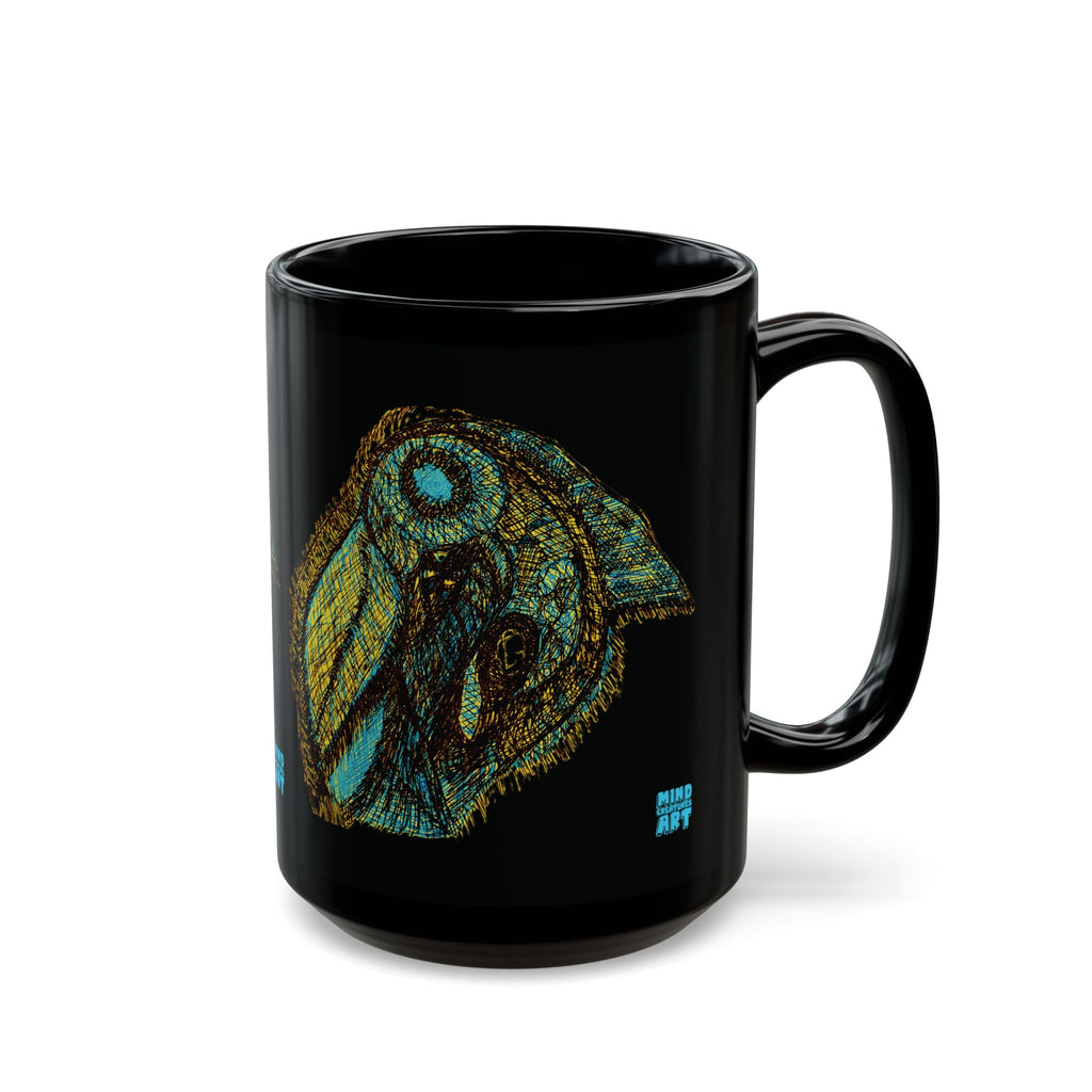 Who Are You? (Gold) Black Ceramic Mug (11oz, 15oz)