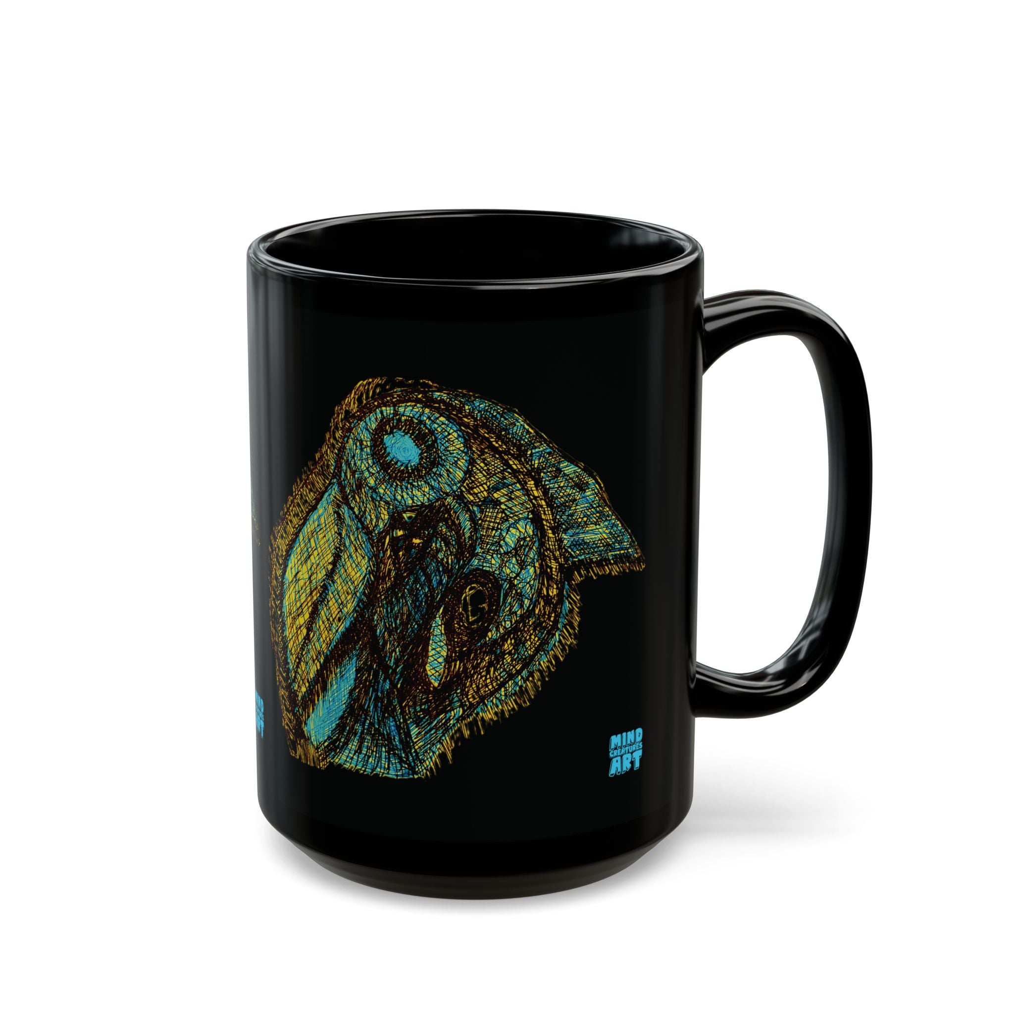 Who Are You? (Gold) Black Ceramic Mug (11oz, 15oz)
