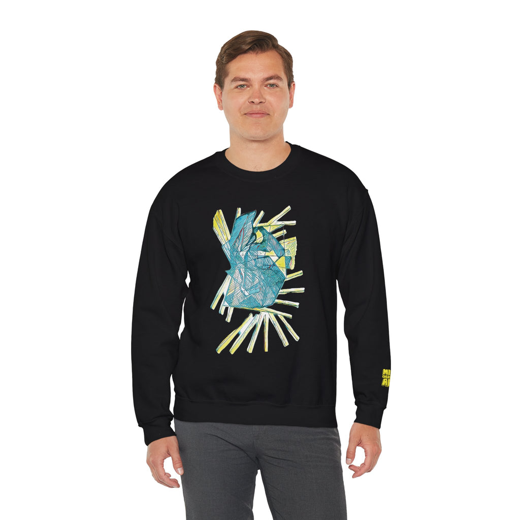 Lightspeed (Aqua) Unisex Heavy Blend™ Crewneck Sweatshirt