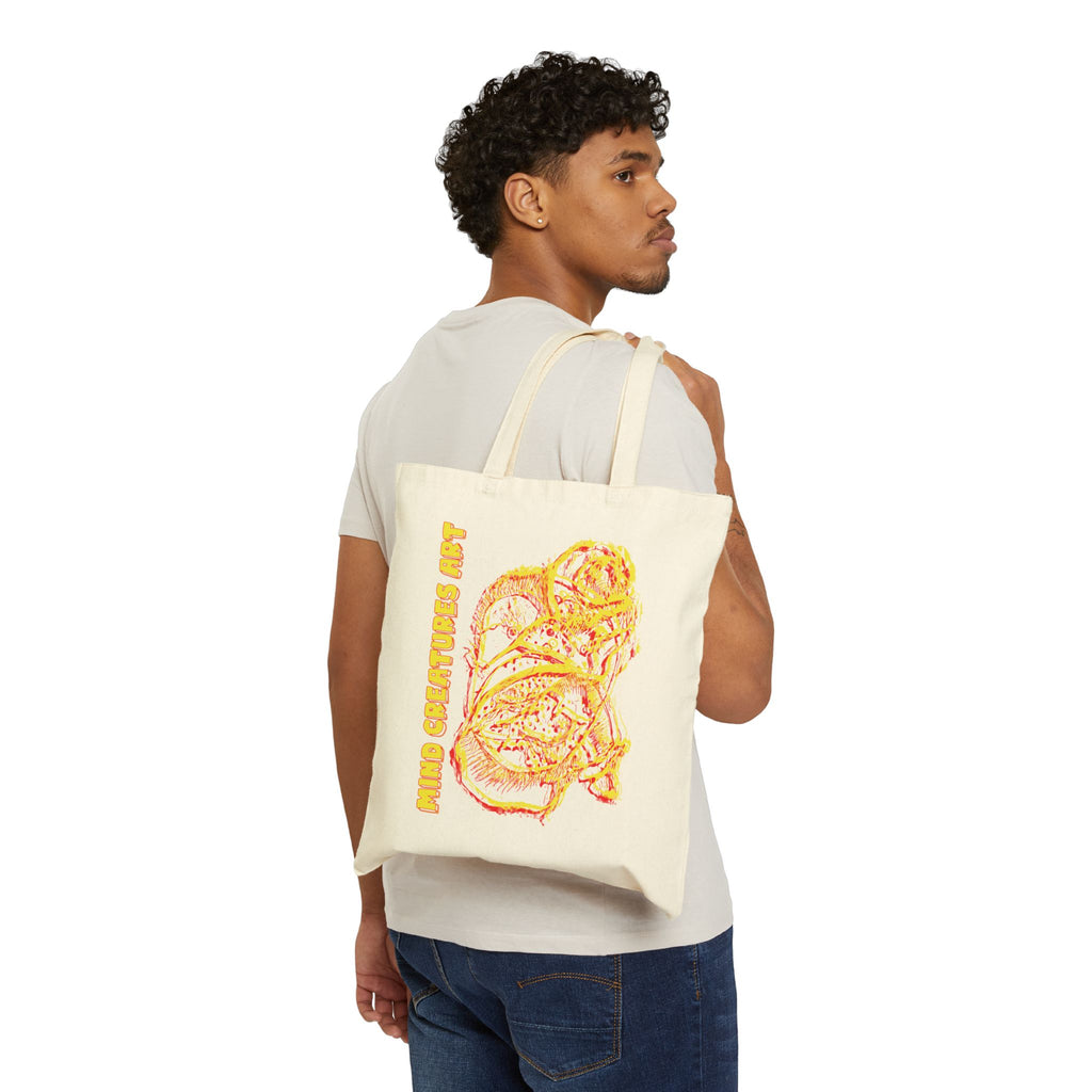 Exploration (Blur, Red & Yellow) Cotton Canvas Tote Bag