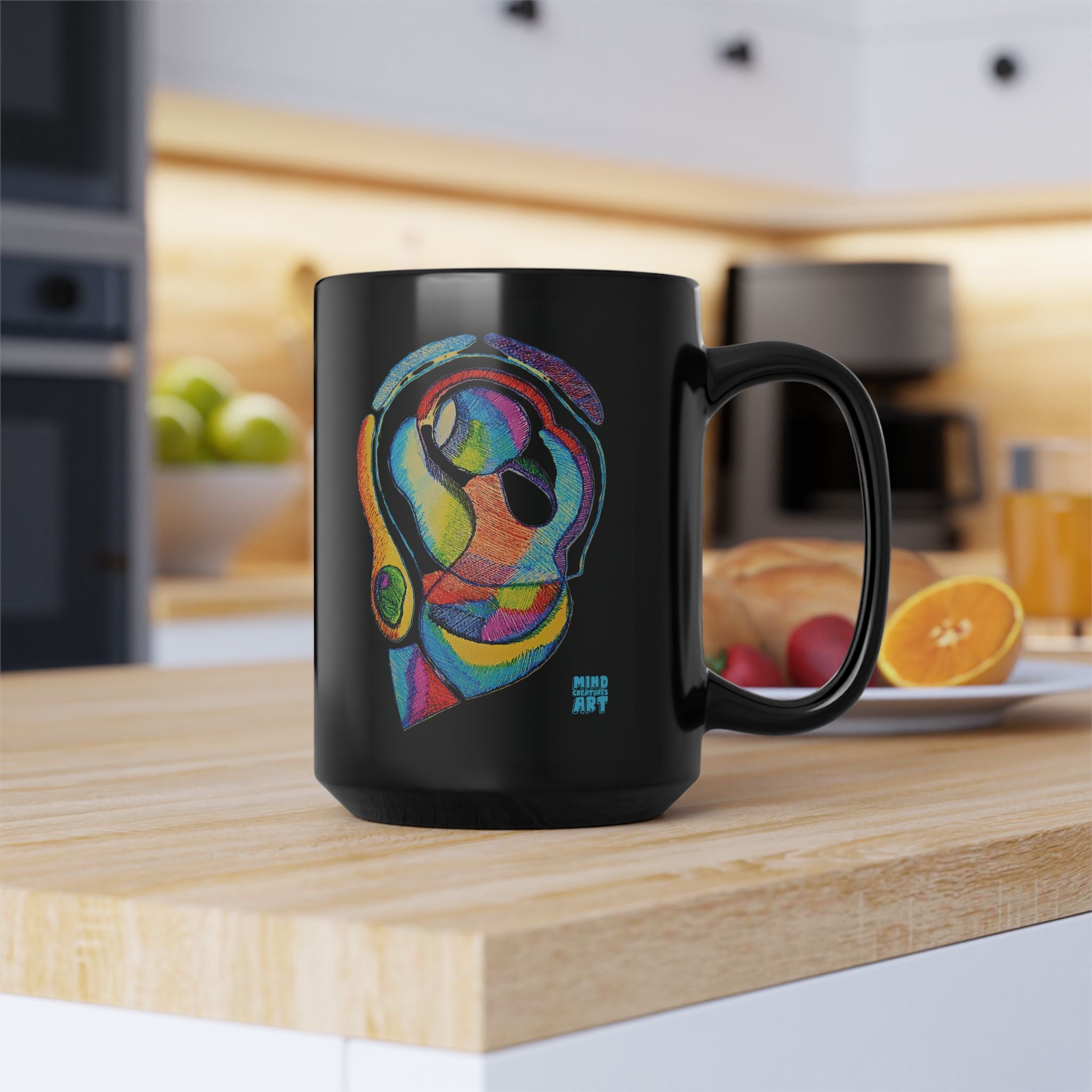 Cyclical Black Ceramic Mug (11oz, 15oz)