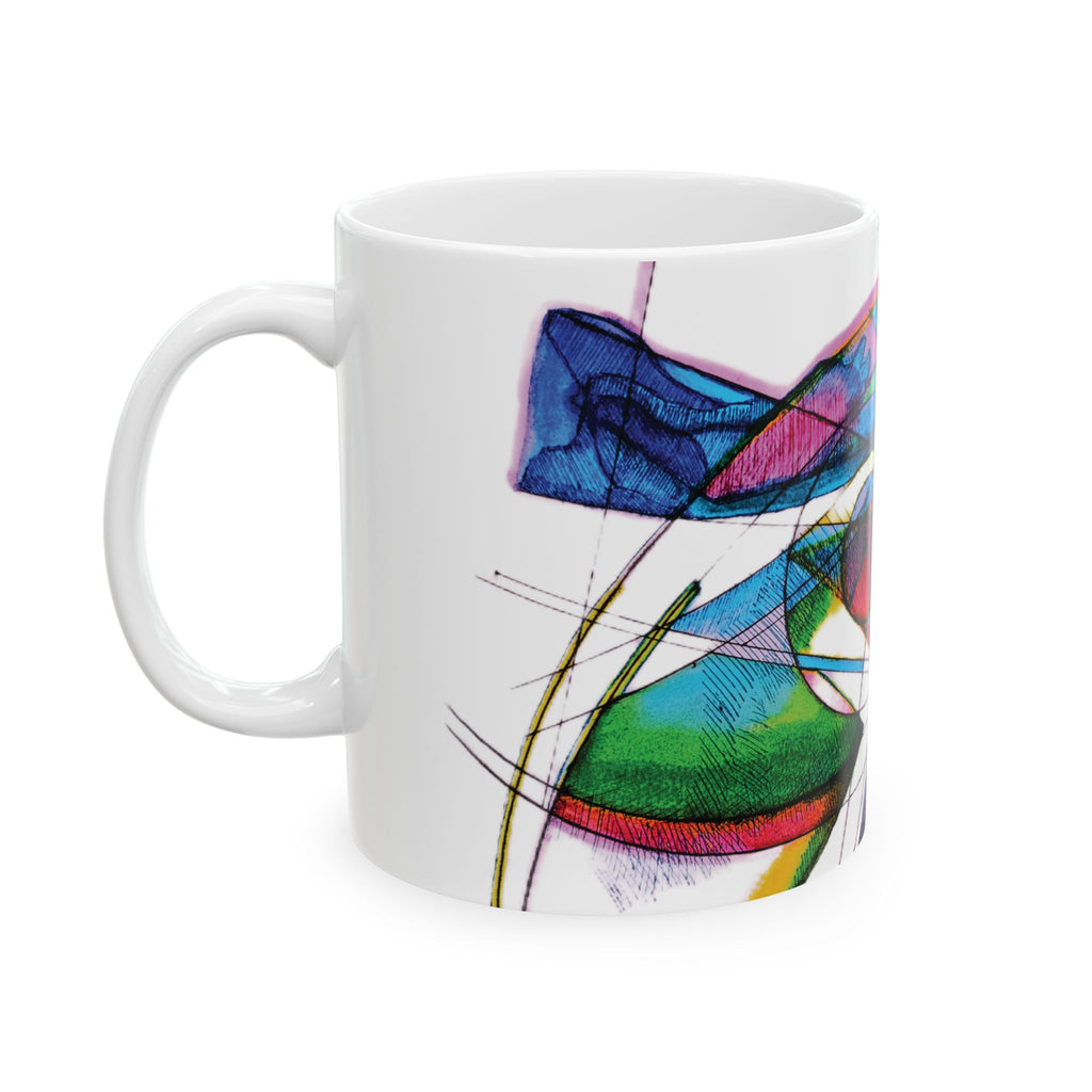 Watching White Ceramic Mug, (11oz, 15oz)