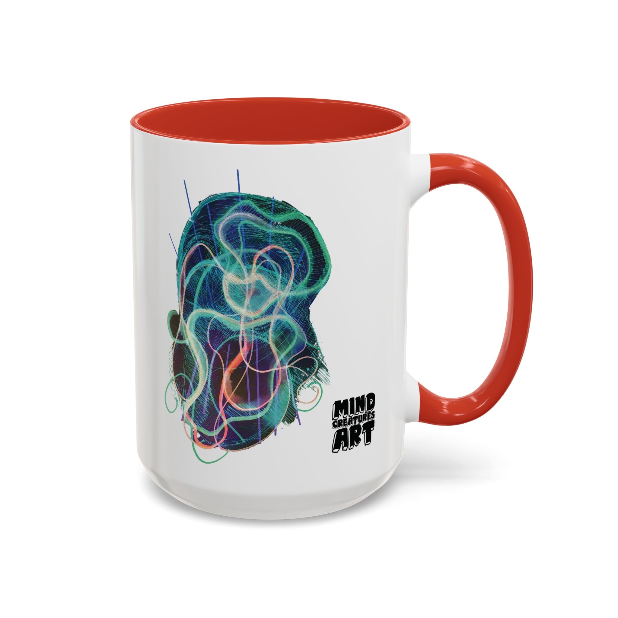 Davy Jones (Electric Teal) Accent Coffee Mug (11oz, 15oz)