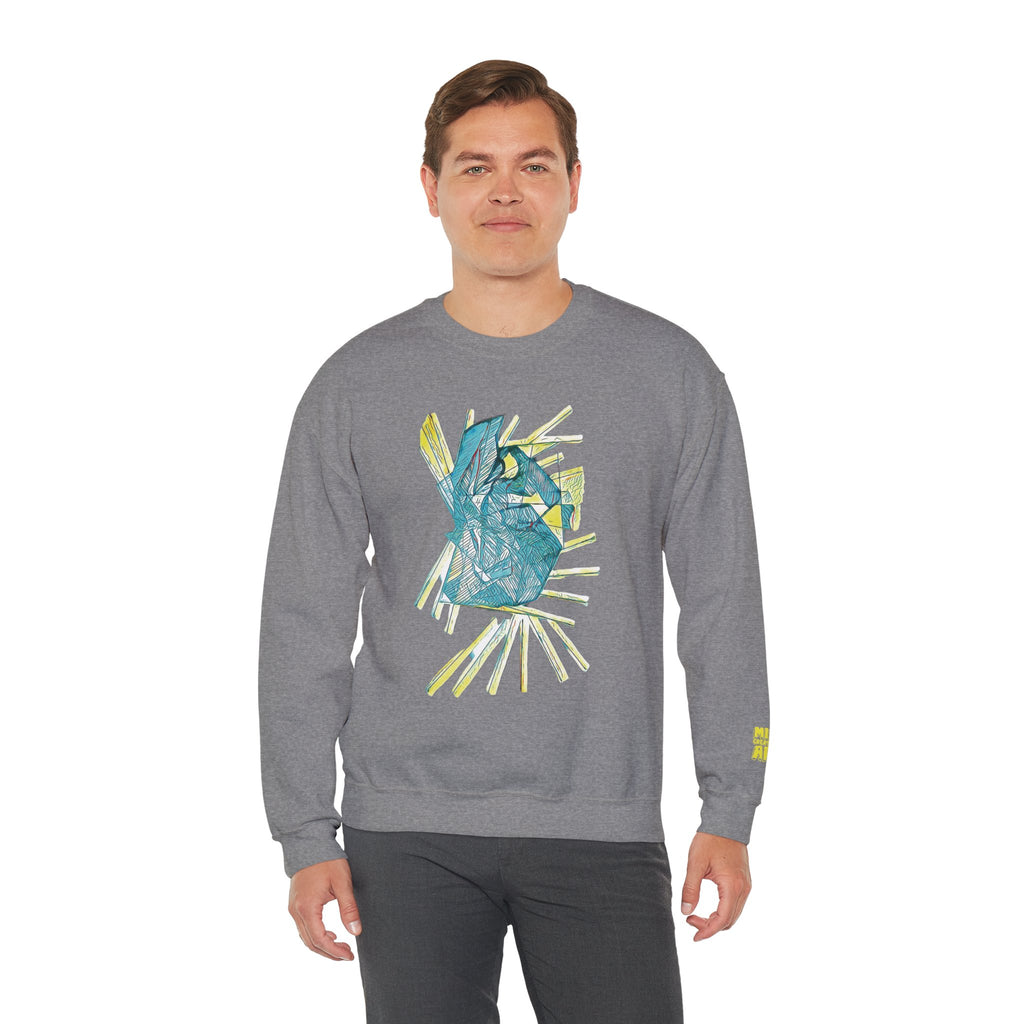 Lightspeed (Aqua) Unisex Heavy Blend™ Crewneck Sweatshirt