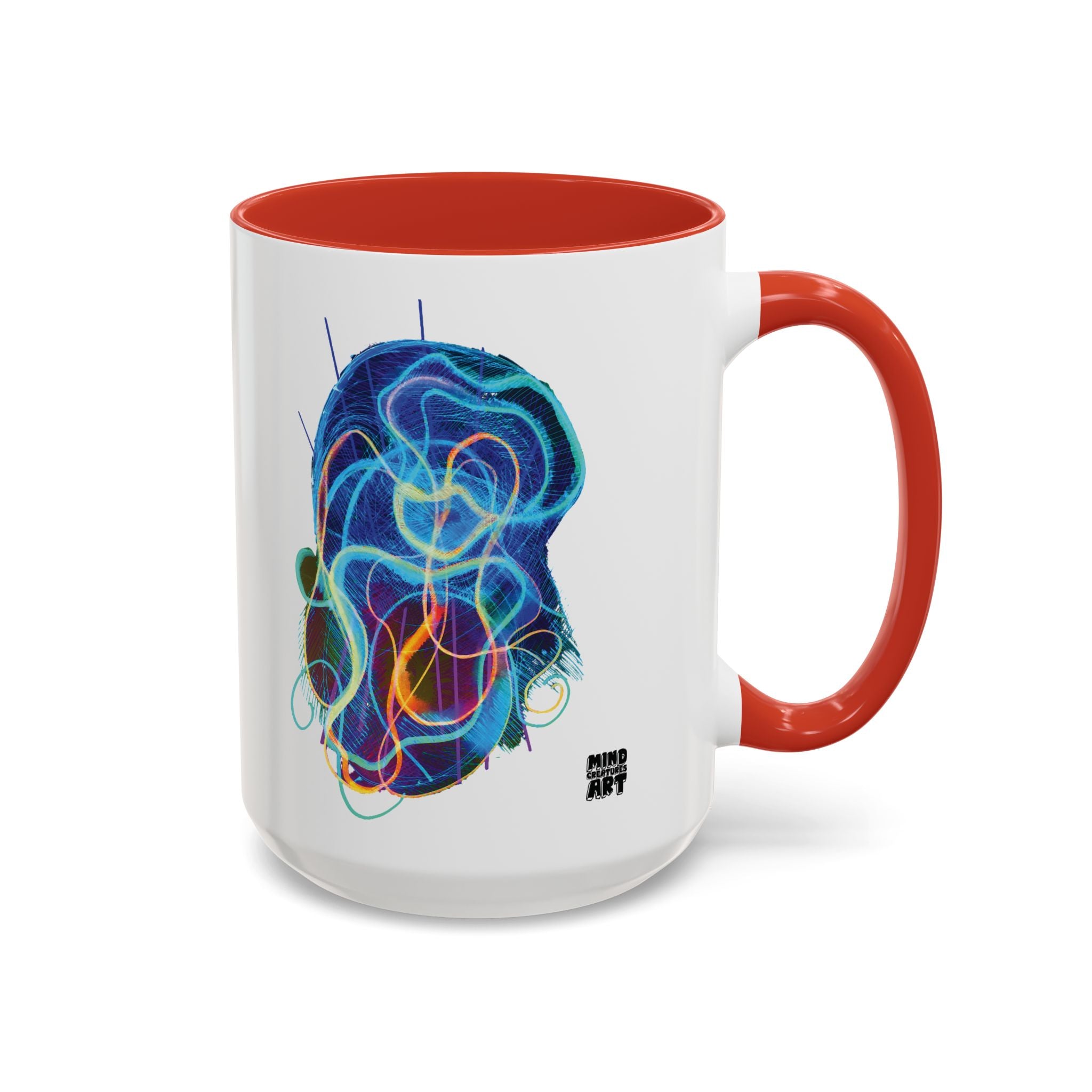 Davy Jones (Electric Blue) Accent Coffee Mug (11oz, 15oz)