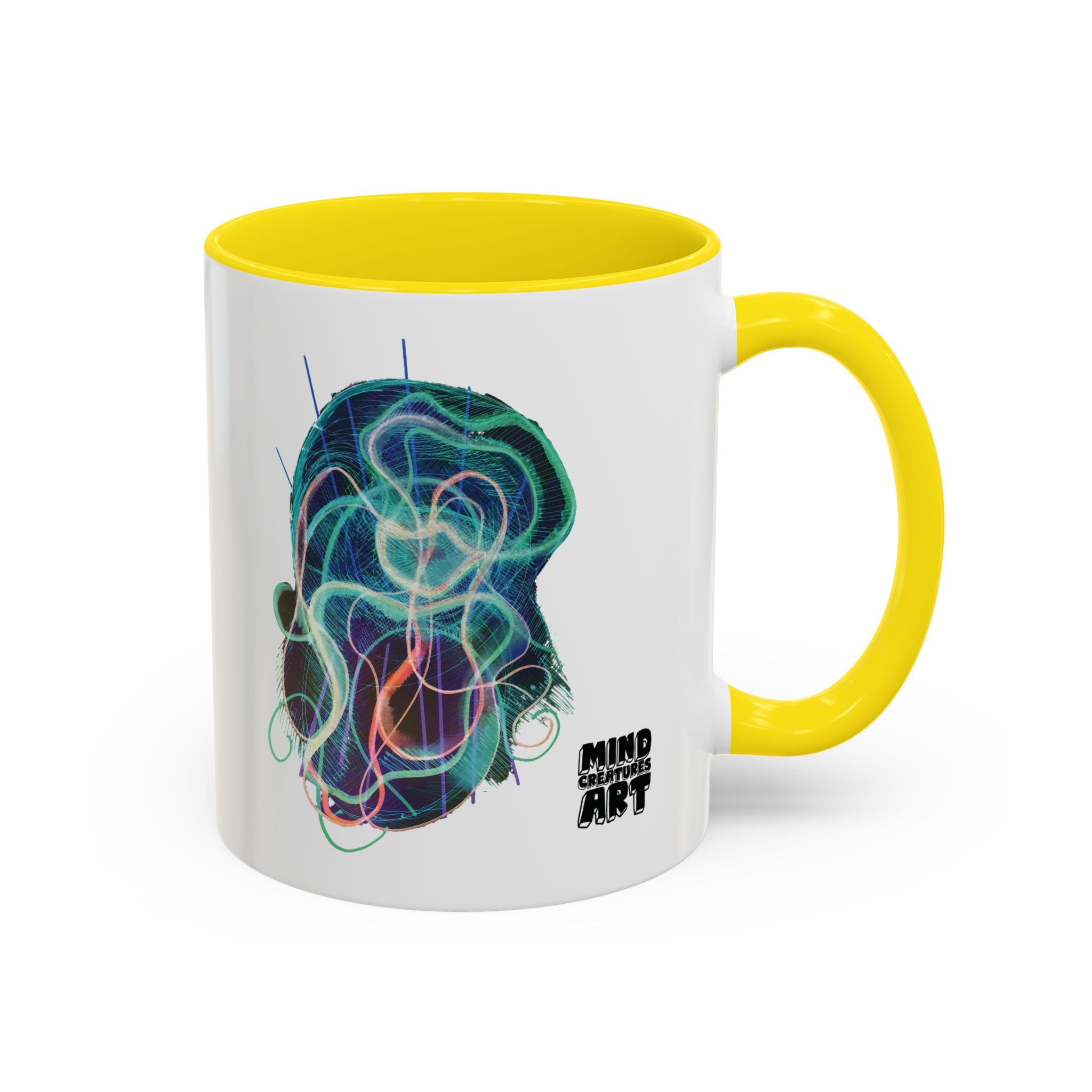 Davy Jones (Electric Teal) Accent Coffee Mug (11oz, 15oz)