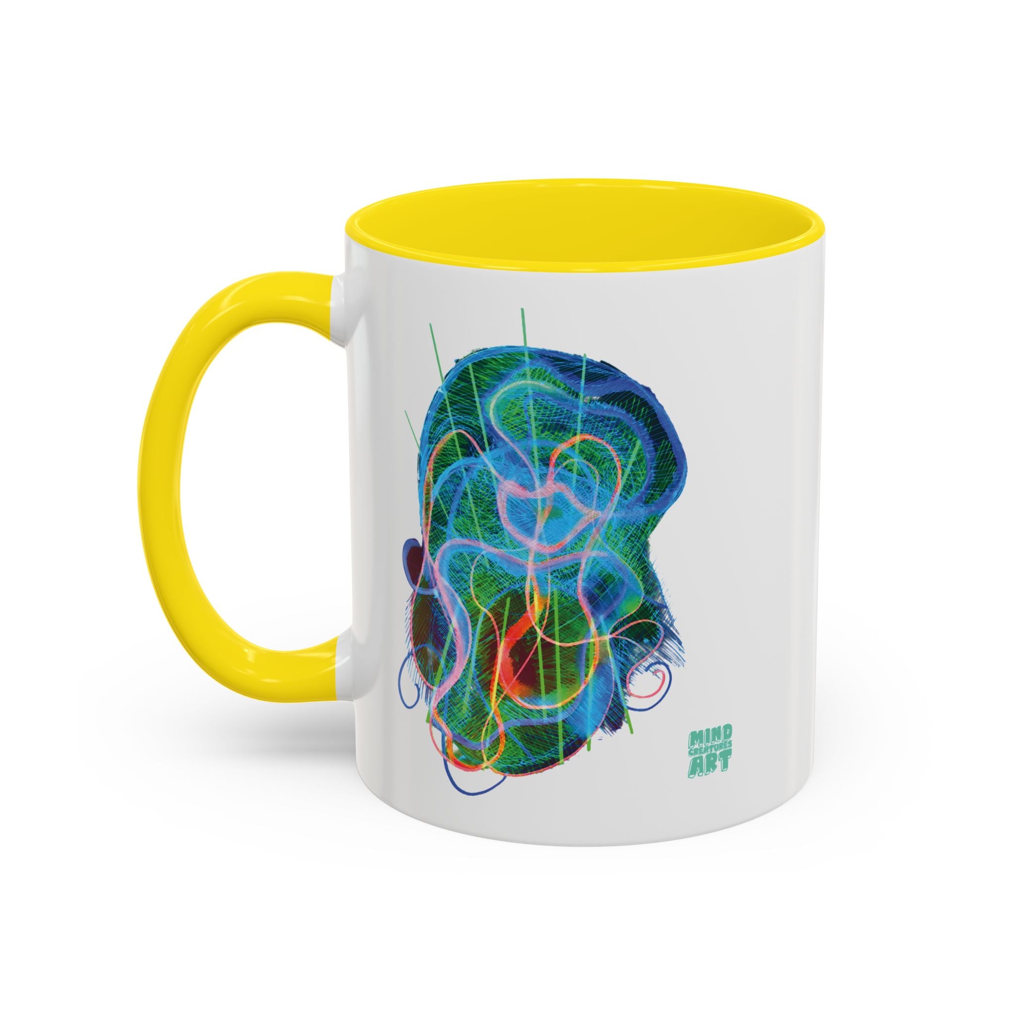 Davy Jones (Electric Blue & Green) Accent Coffee Mug (11oz, 15oz)