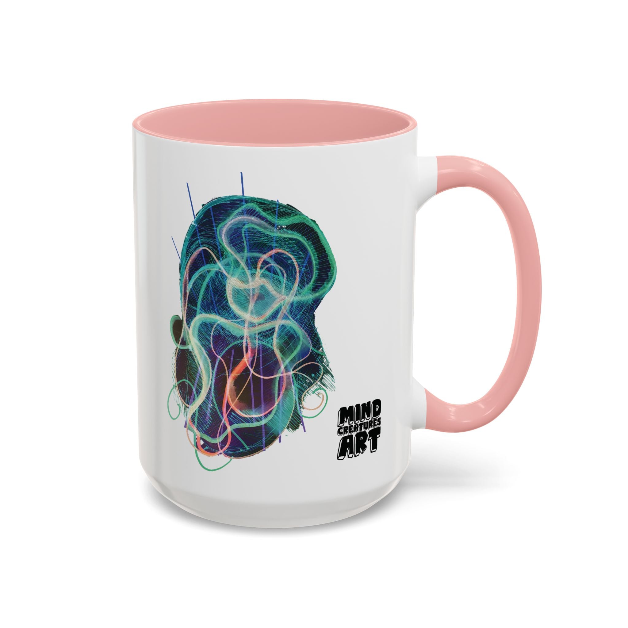Davy Jones (Electric Teal) Accent Coffee Mug (11oz, 15oz)